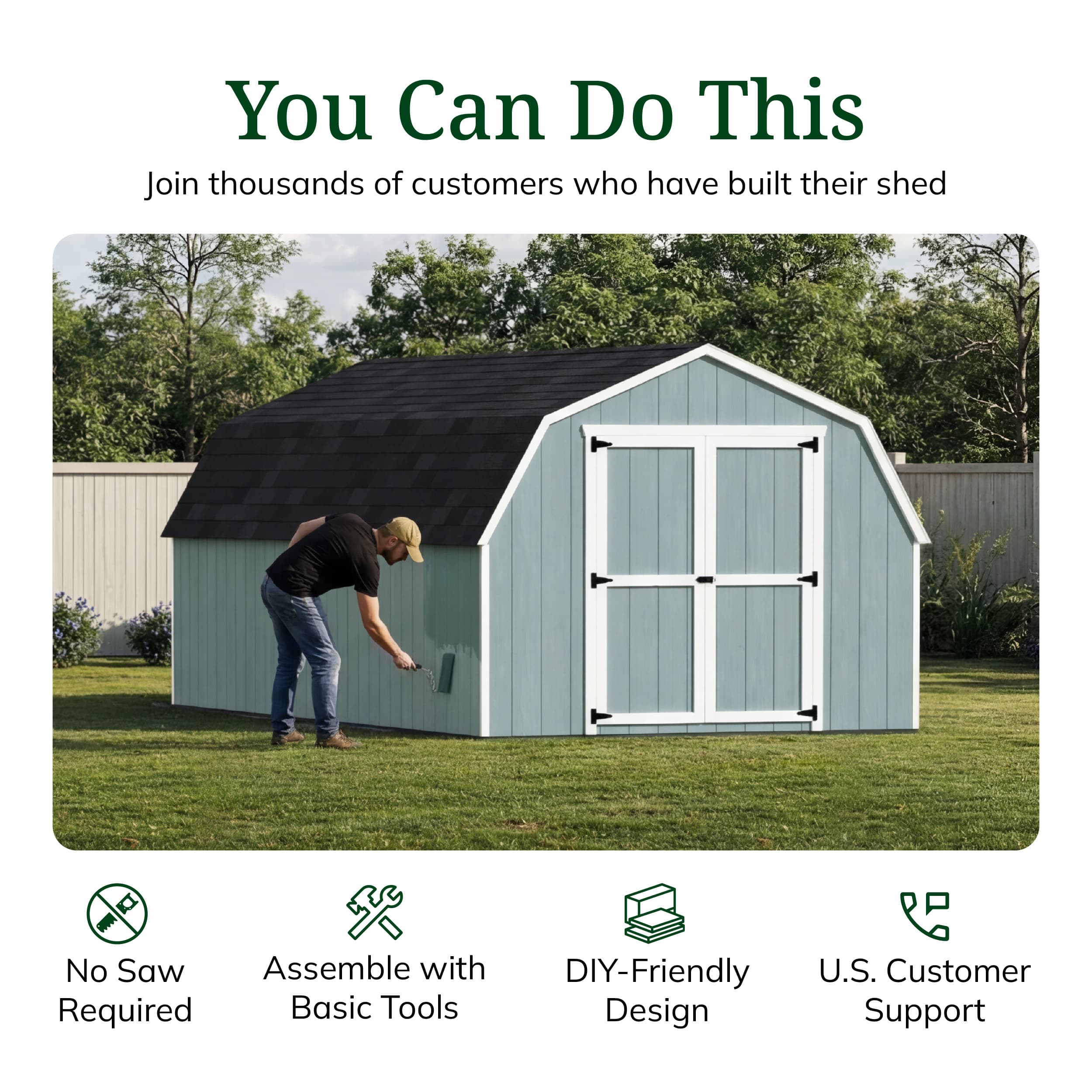 Value Gambrel 4' Barn Shed