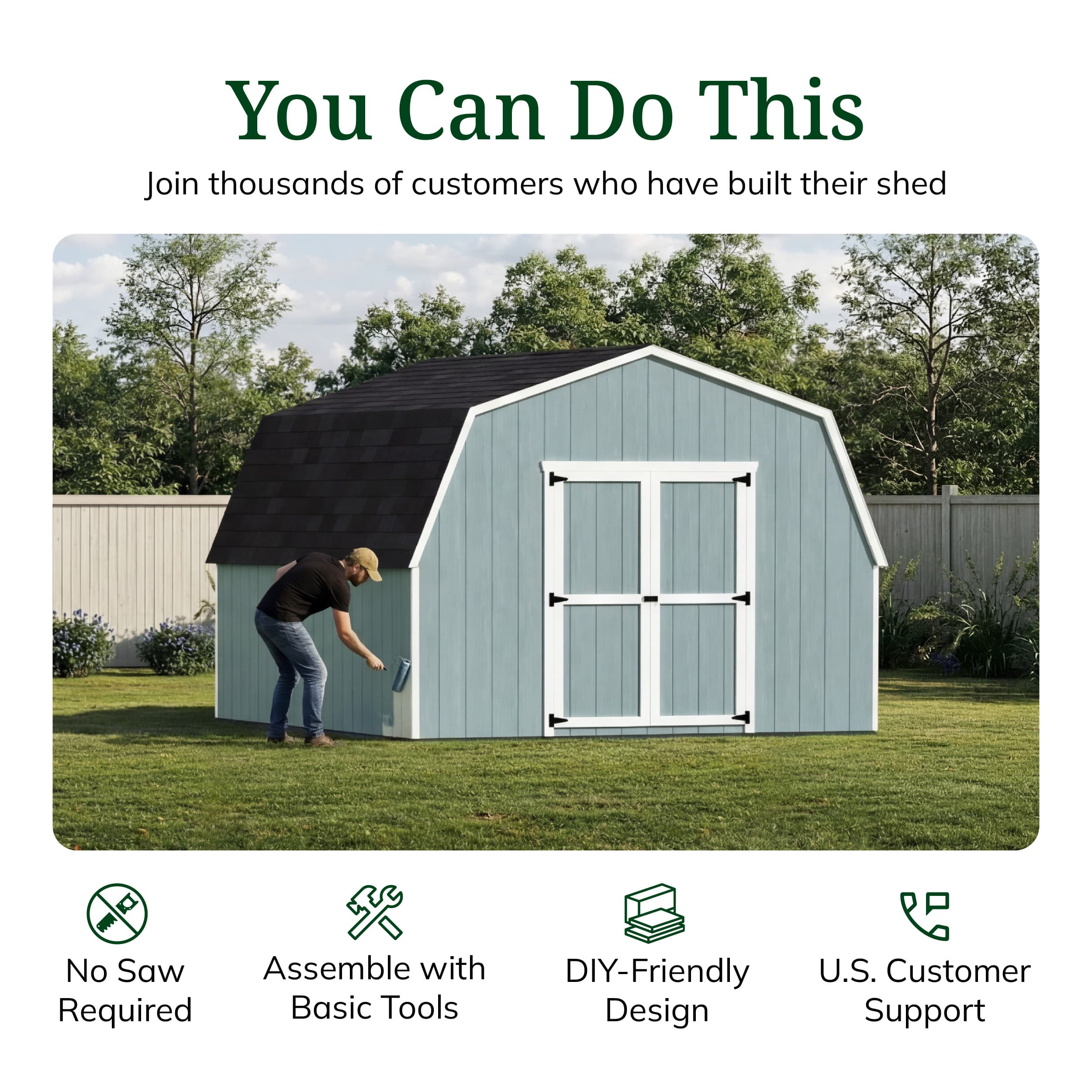 Value Gambrel 4' Barn Shed