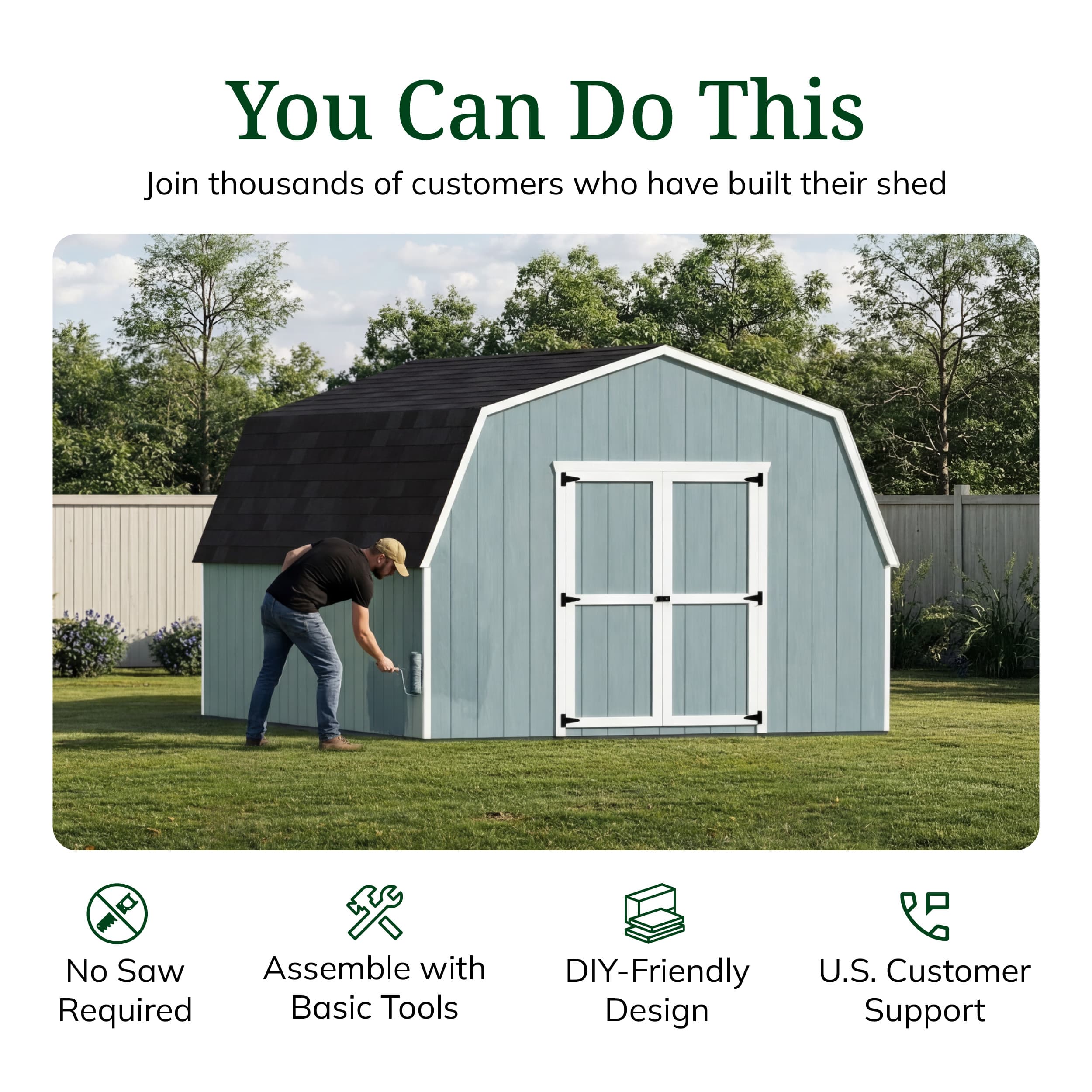 Value Gambrel 4' Barn Shed