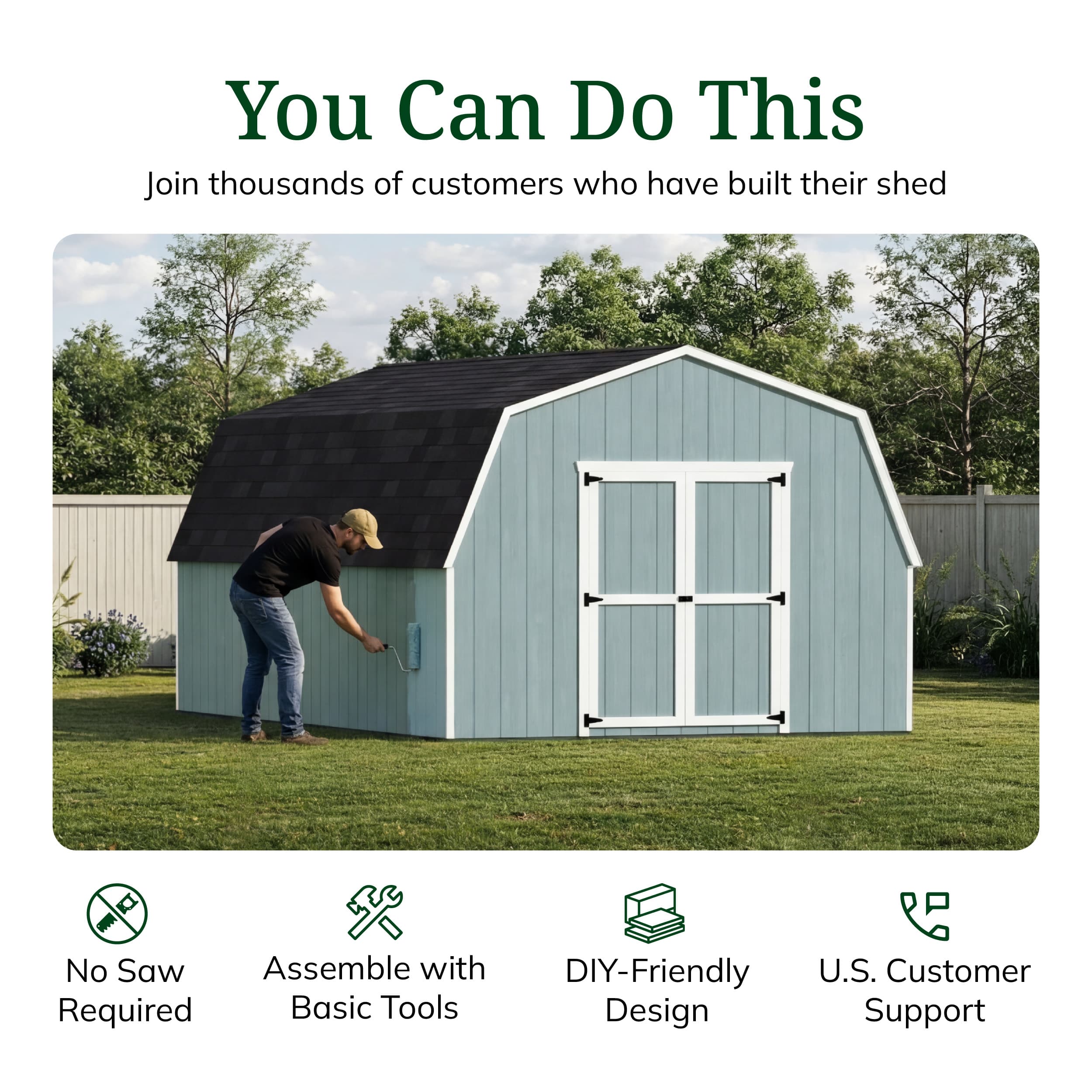 Value Gambrel 4' Barn Shed