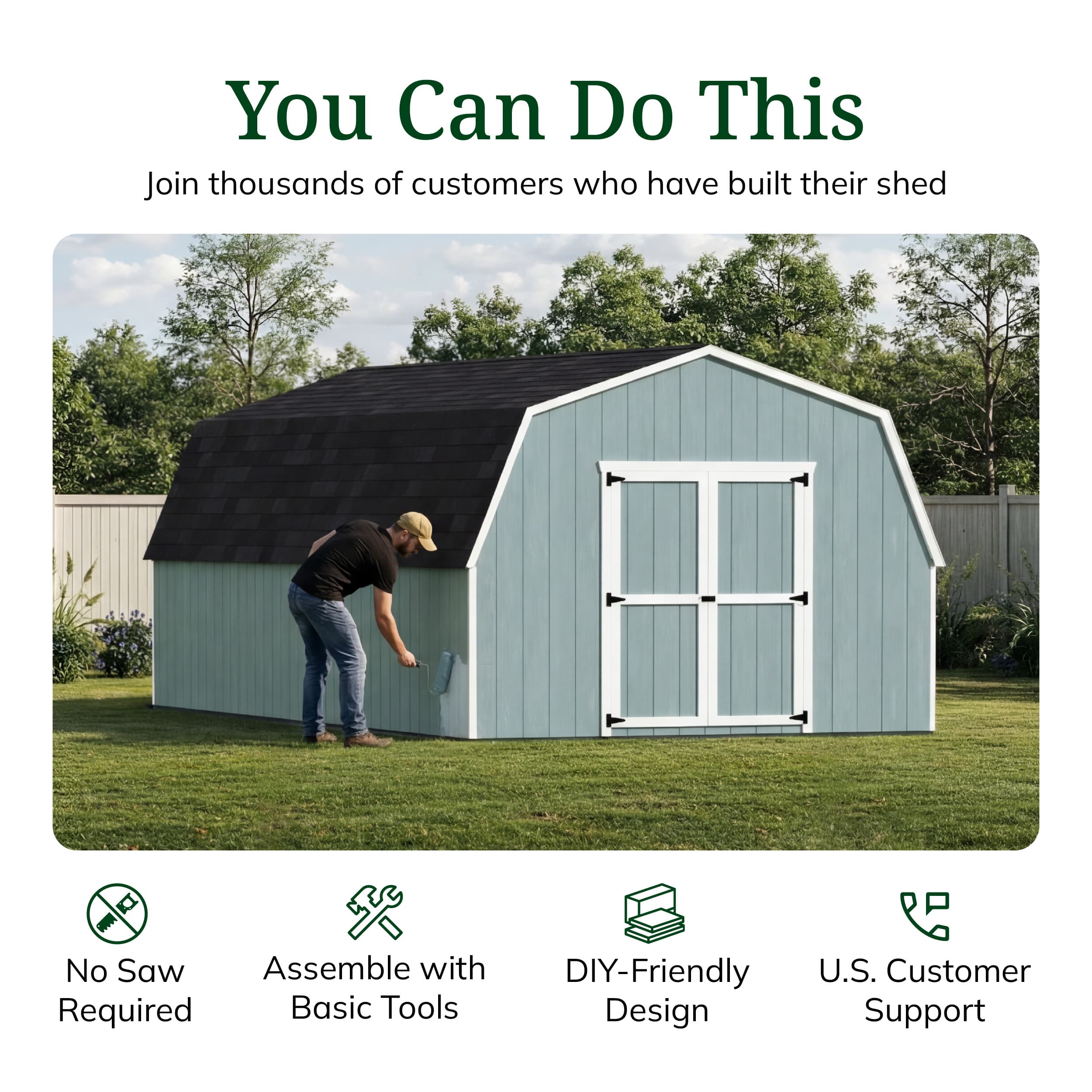 Value Gambrel 4' Barn Shed