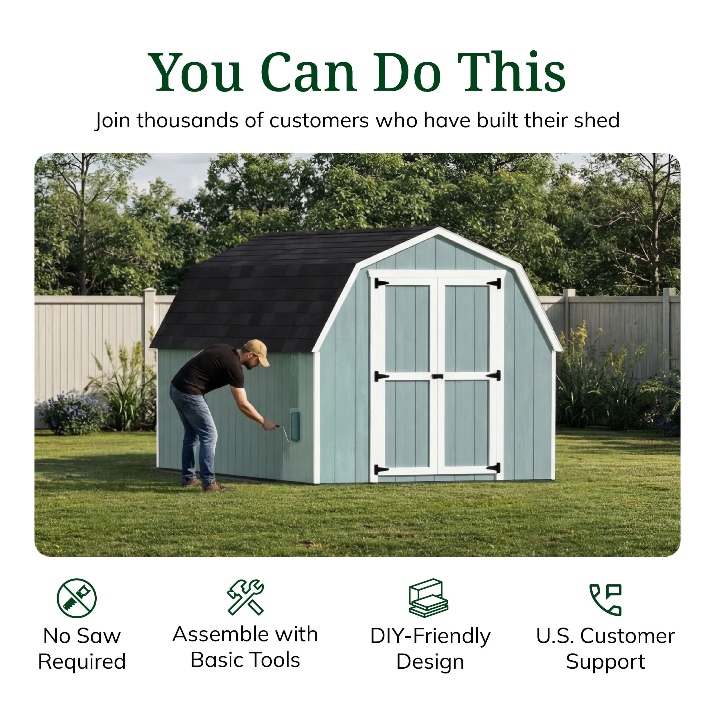 Value Gambrel 4' Barn Shed