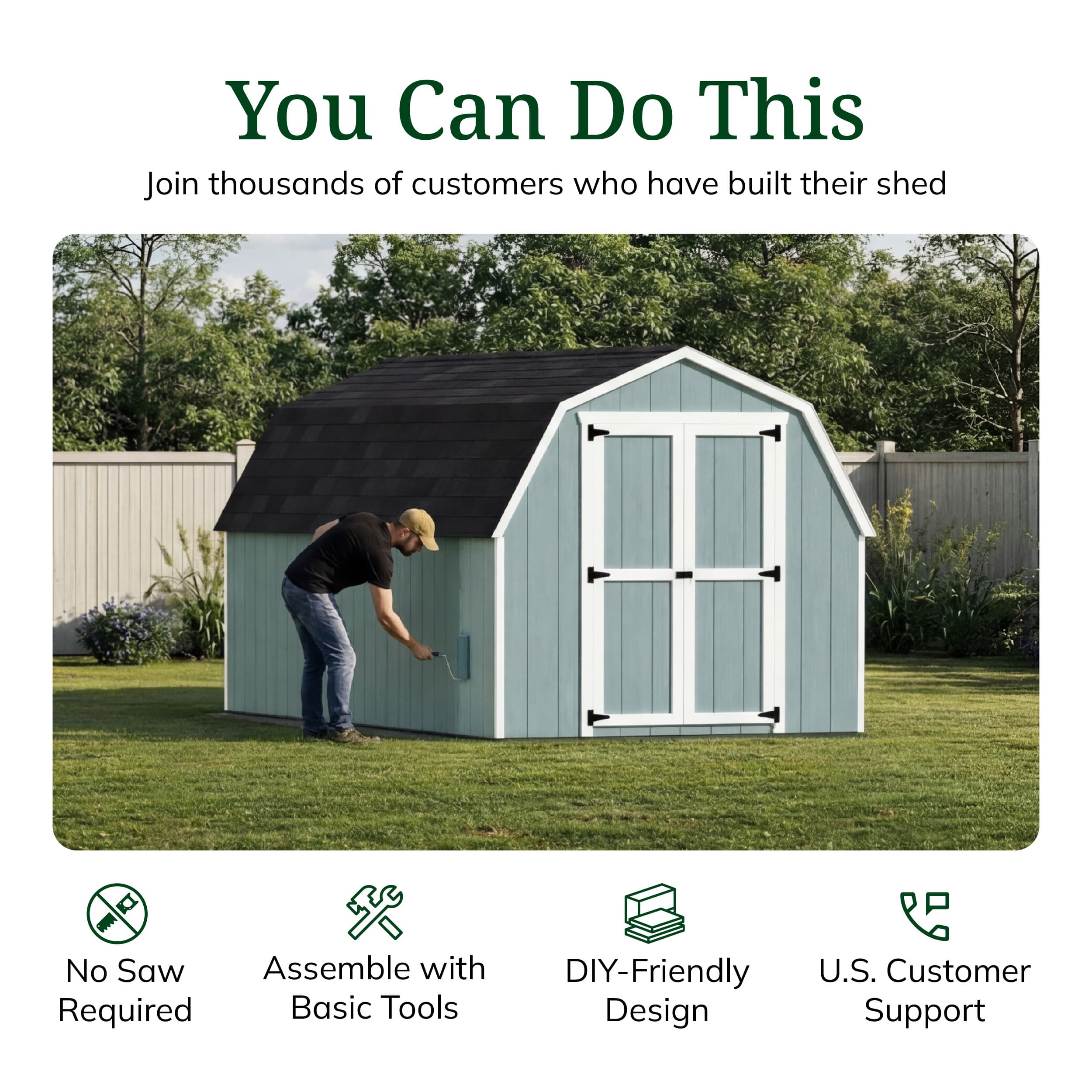 Value Gambrel 4' Barn Shed