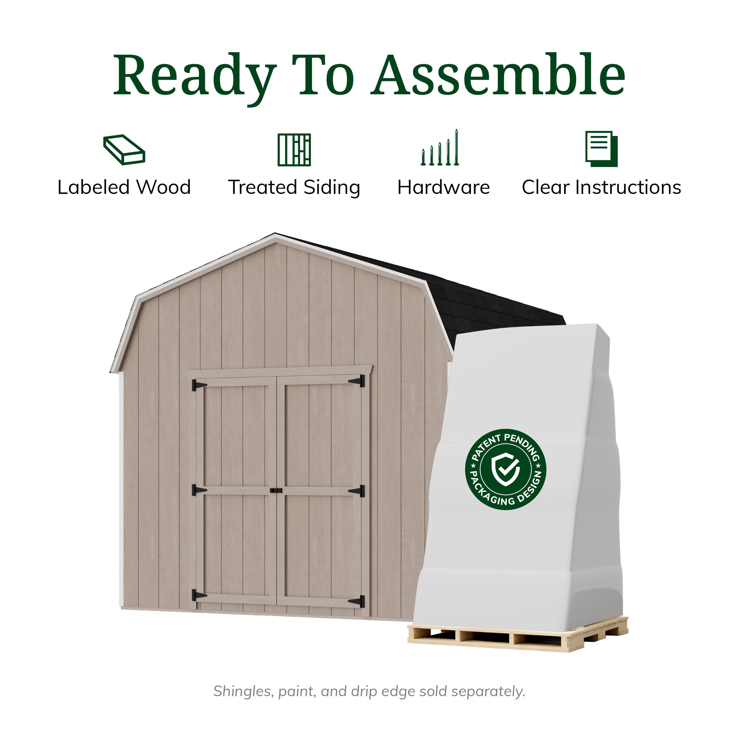 Value Gambrel 6' Barn Shed