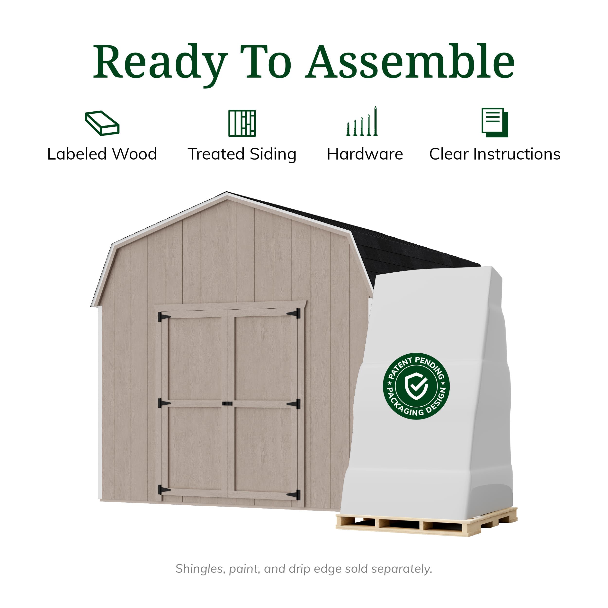 Value Gambrel 6' Barn Shed