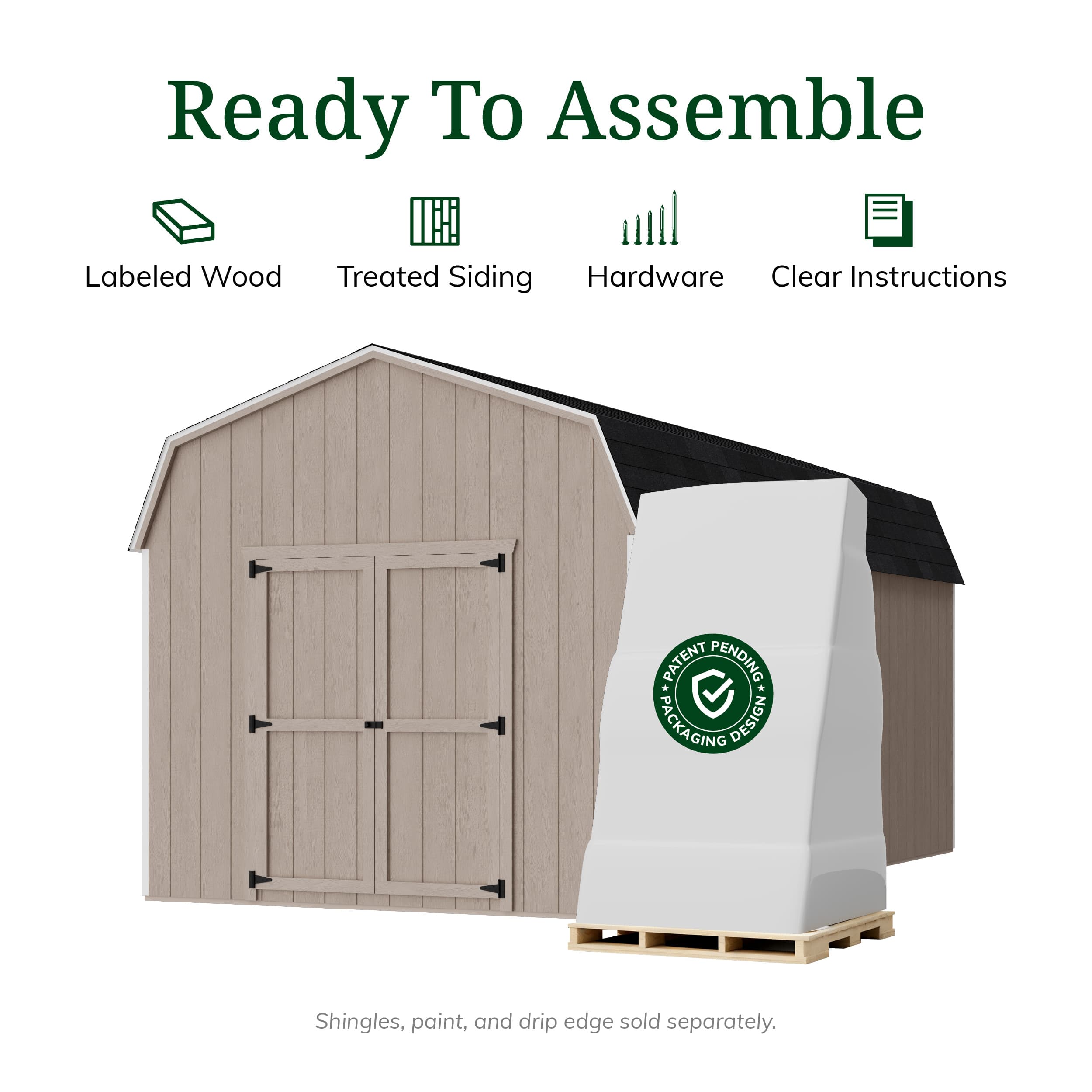 Value Gambrel 6' Barn Shed