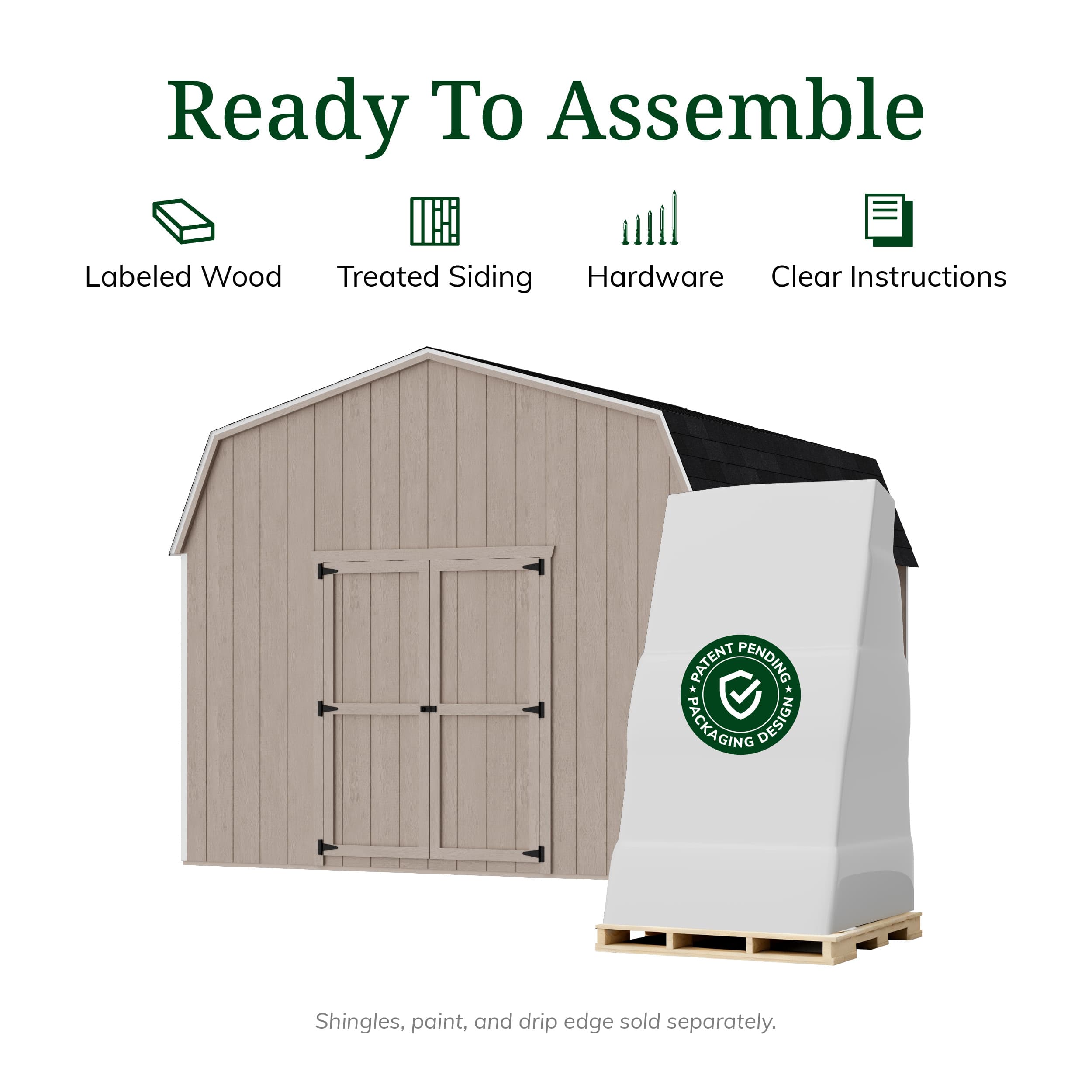 Value Gambrel 6' Barn Shed