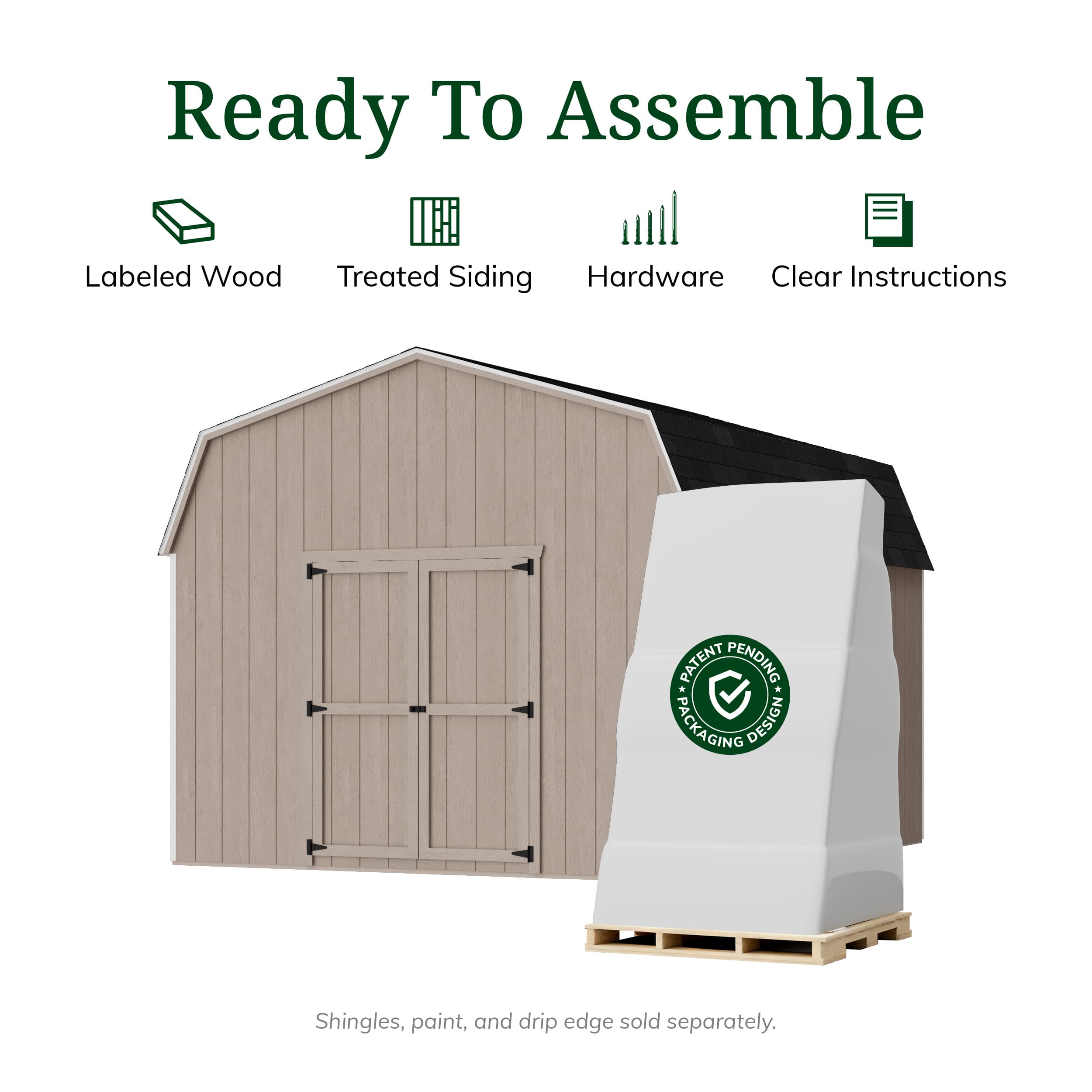 Value Gambrel 6' Barn Shed