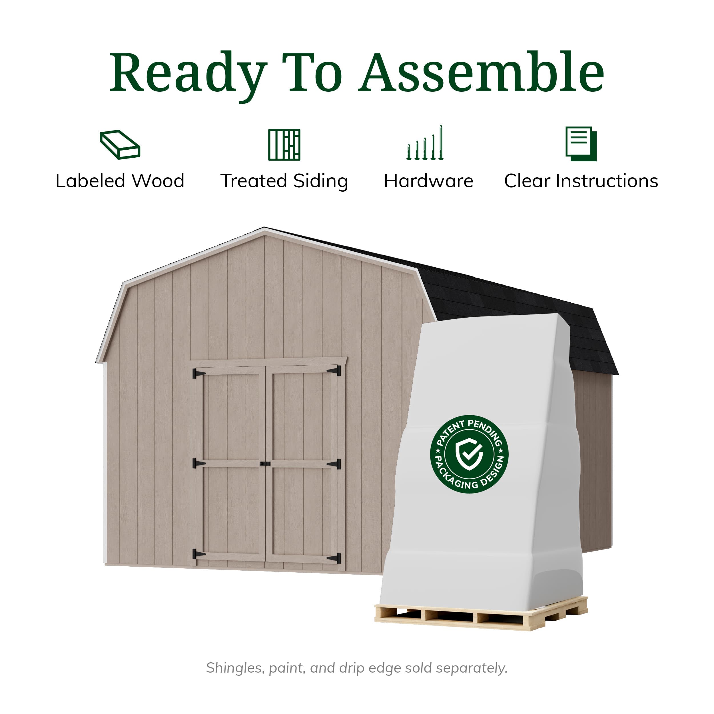 Value Gambrel 6' Barn Shed