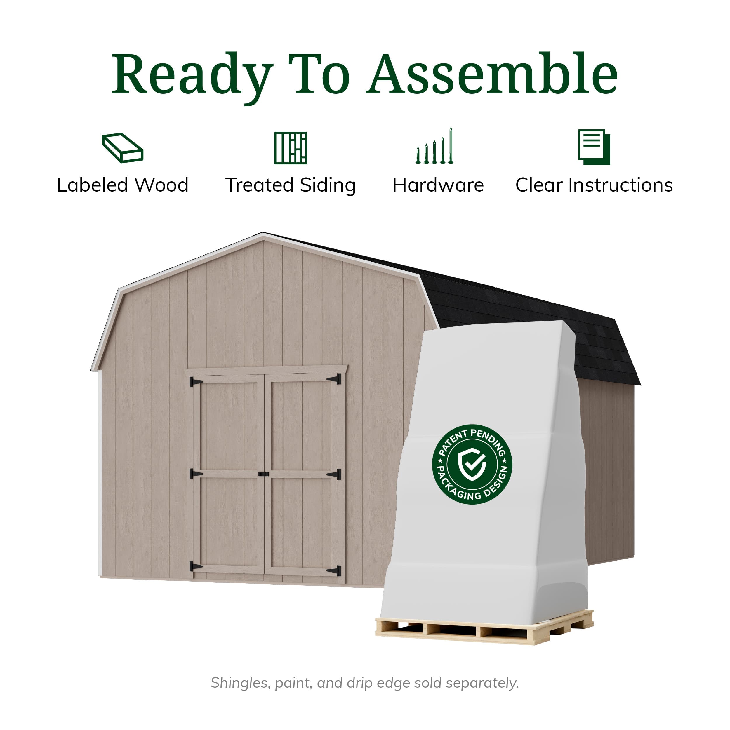 Value Gambrel 6' Barn Shed