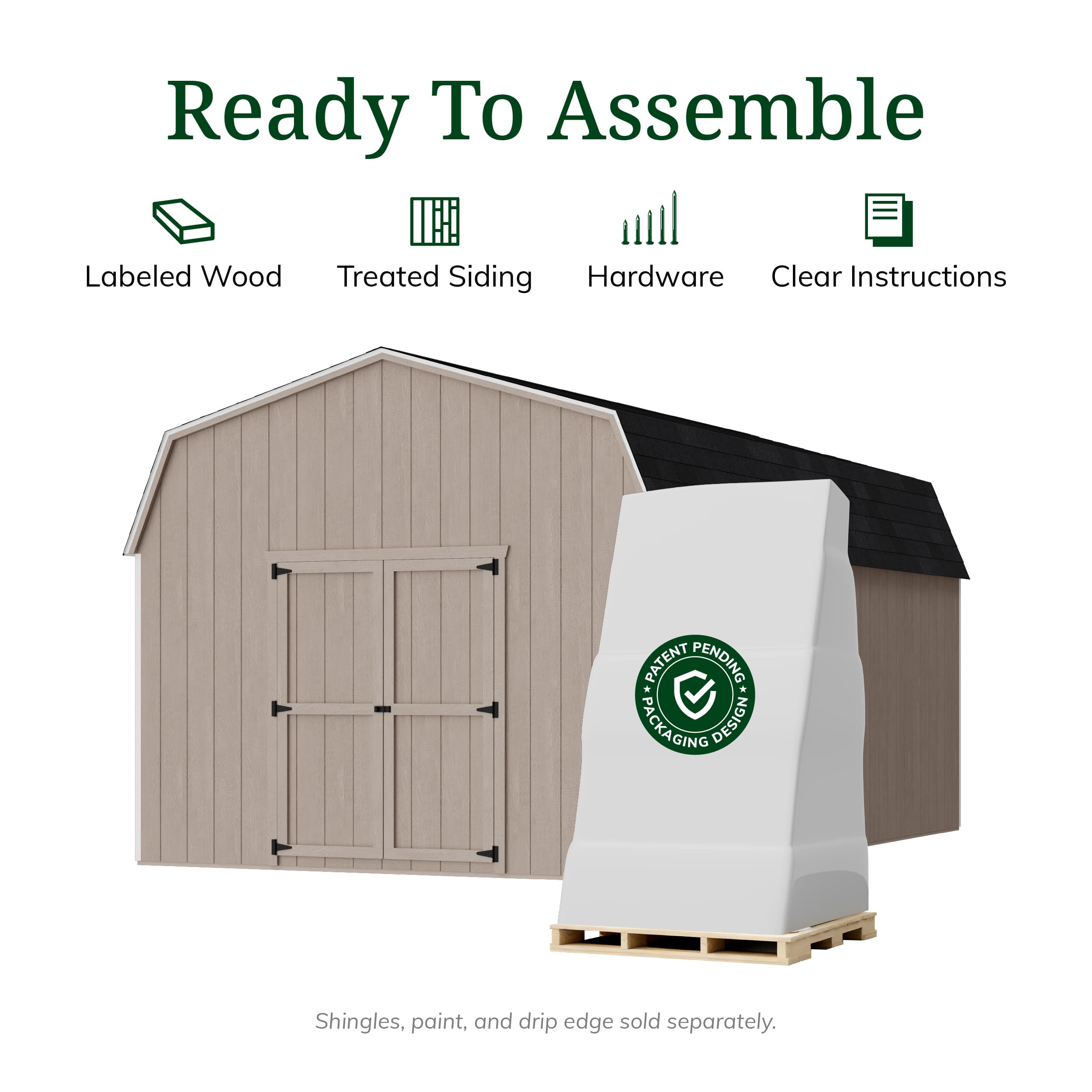 Value Gambrel 6' Barn Shed