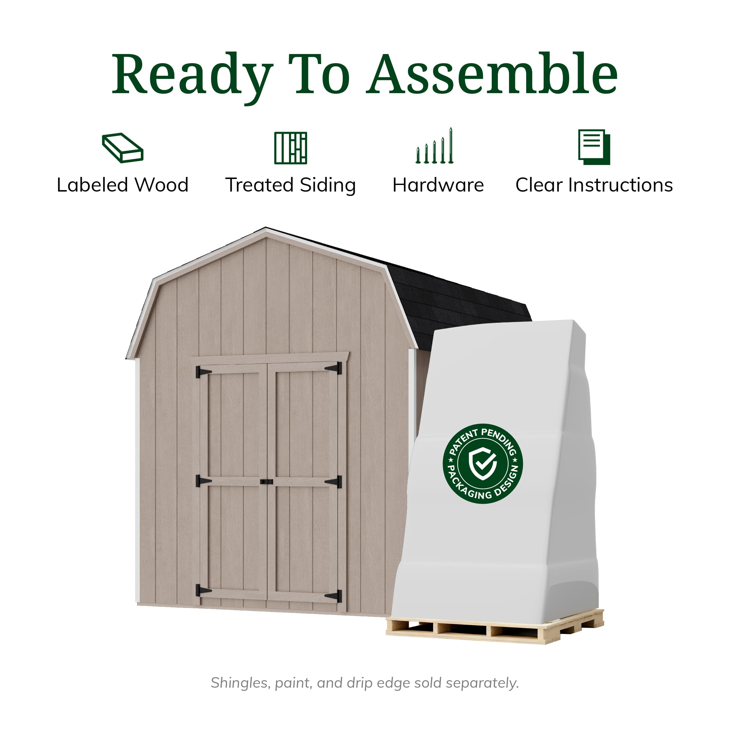 Value Gambrel 6' Barn Shed