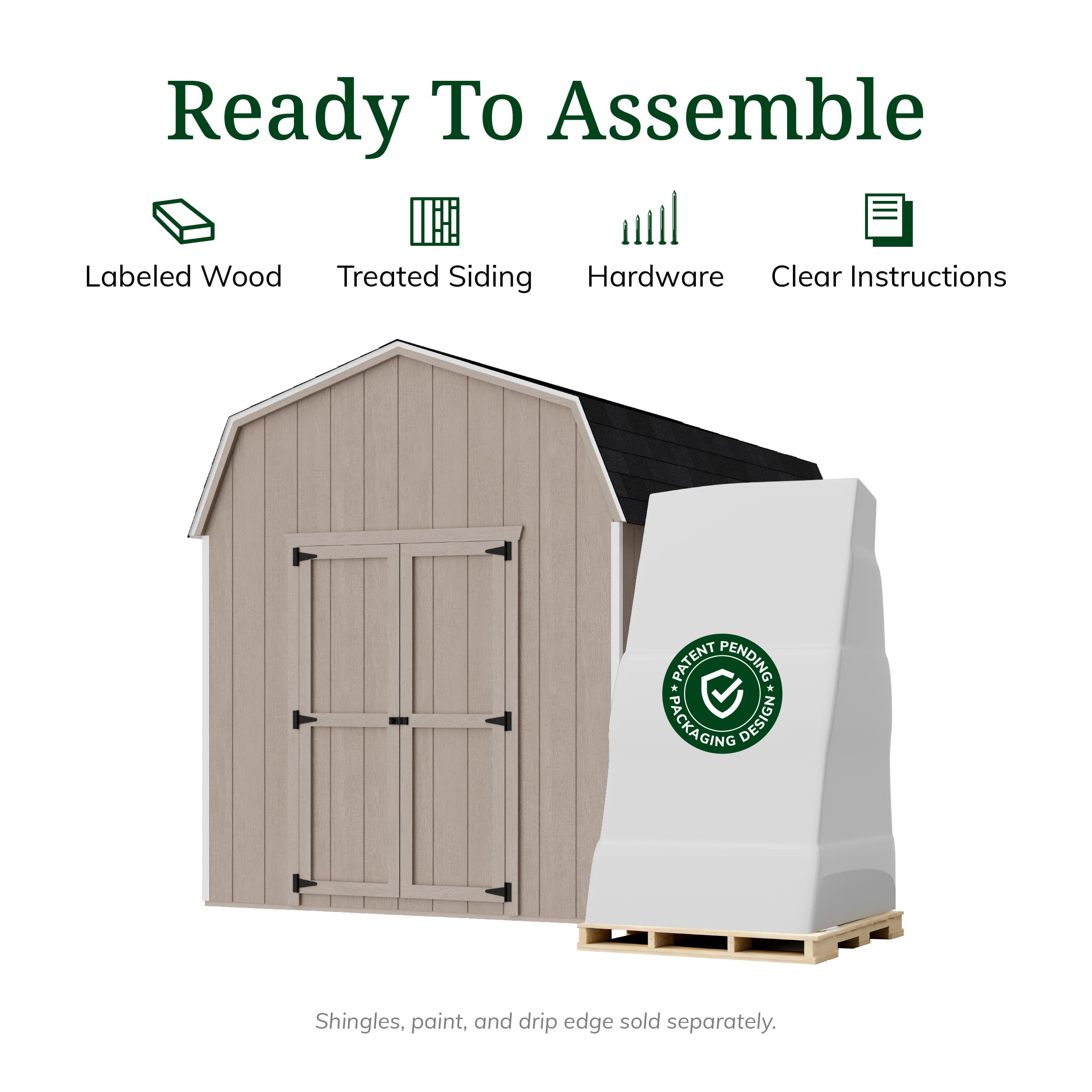 Value Gambrel 6' Barn Shed