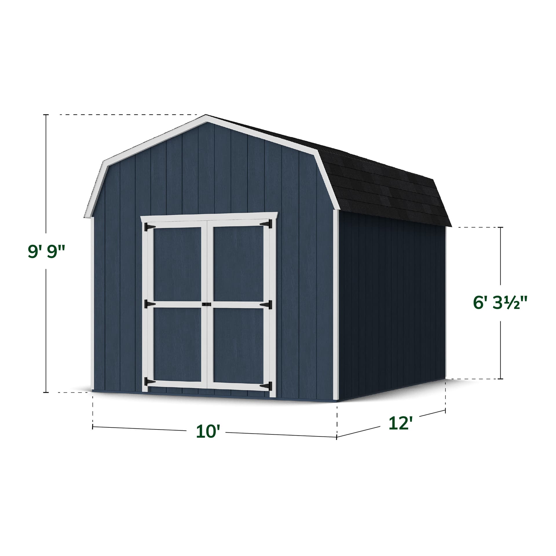 Value Gambrel 6' Barn Shed dimensions