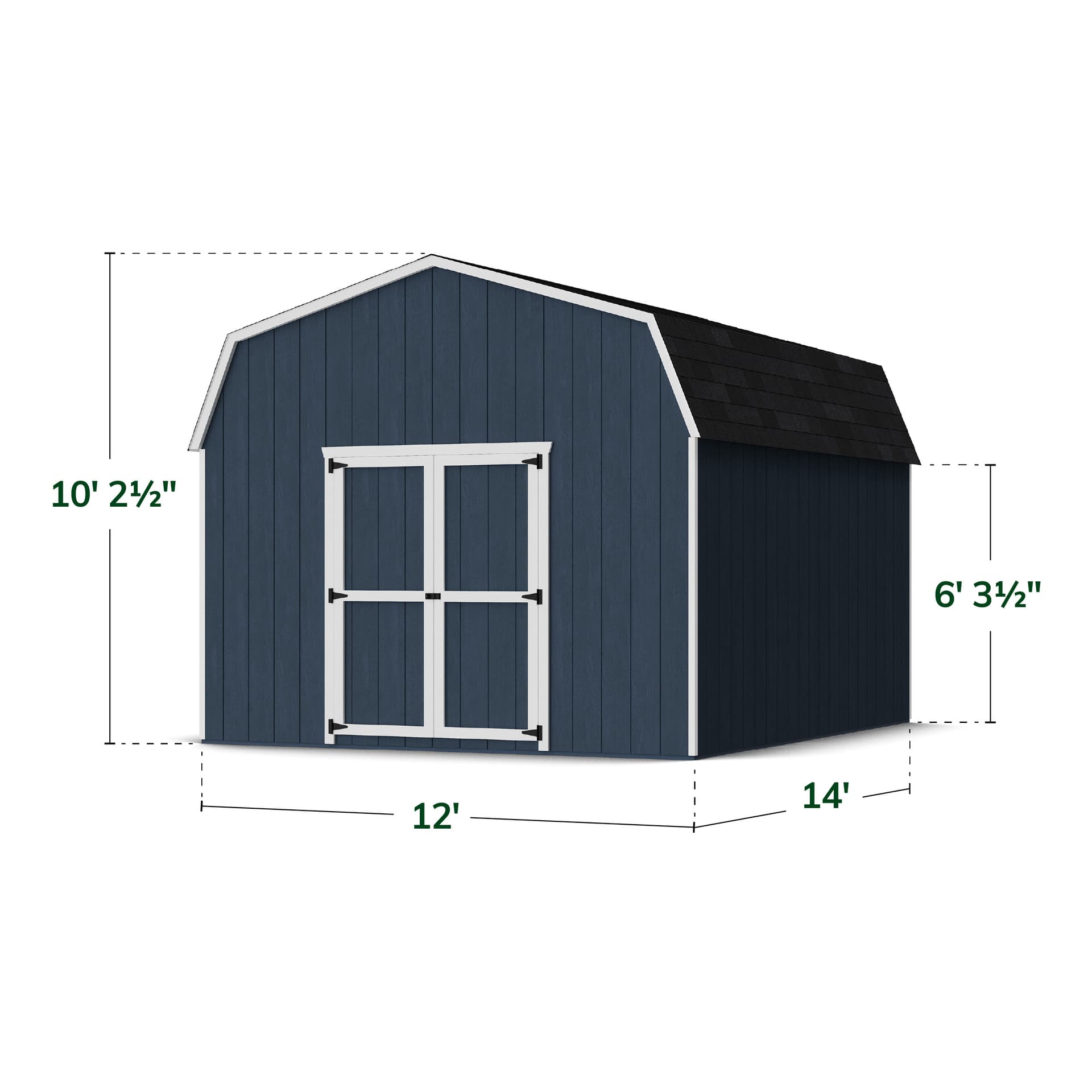 Value Gambrel 6' Barn Shed dimensions