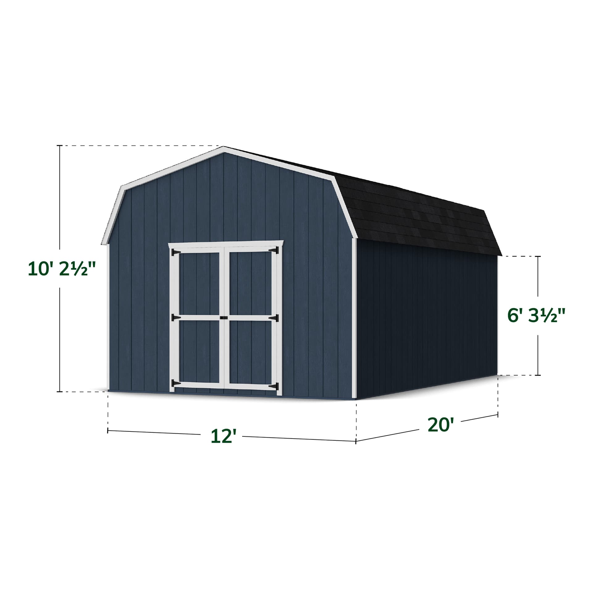 Value Gambrel 6' Barn Shed dimensions