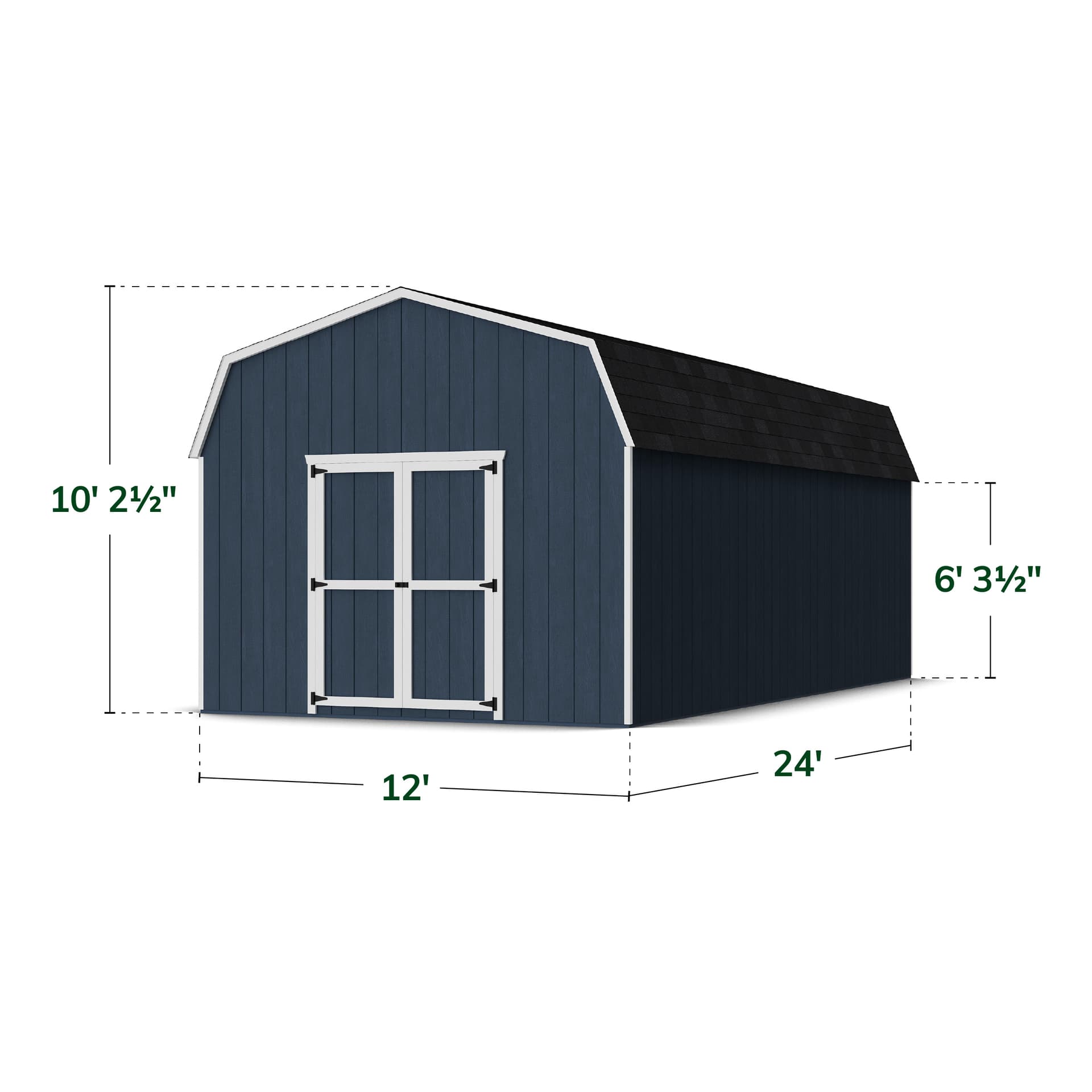 Value Gambrel 6' Barn Shed dimensions