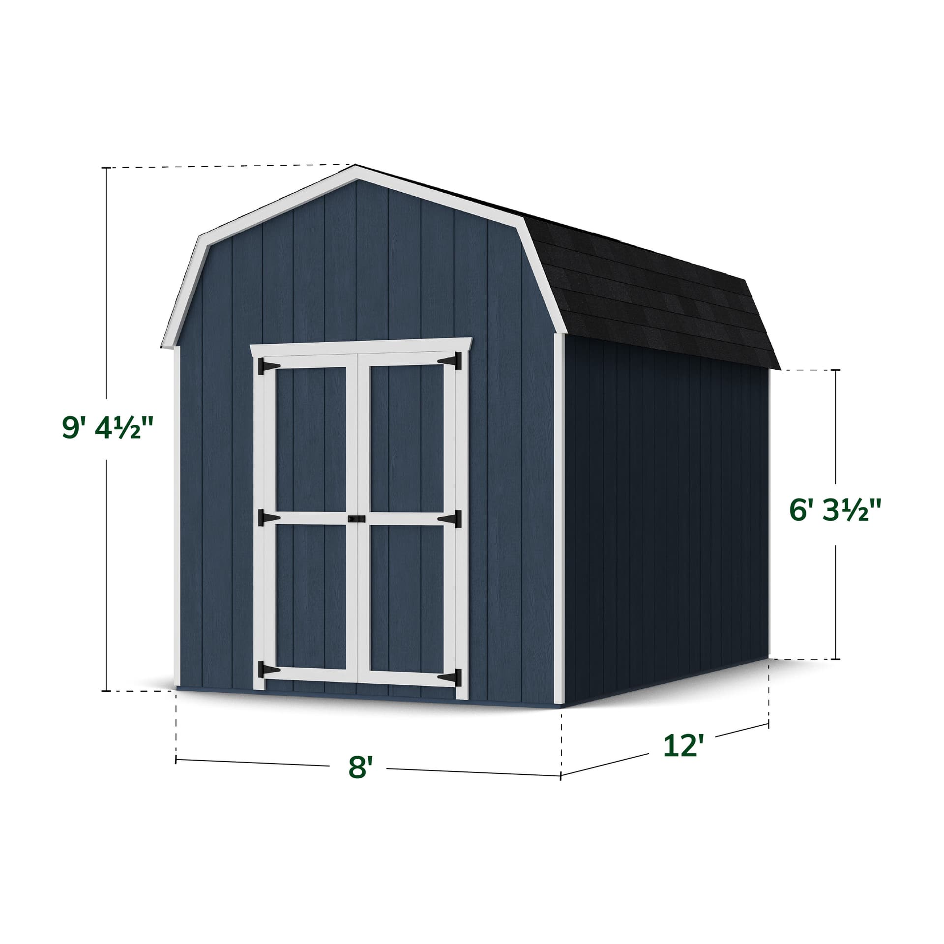 Value Gambrel 6' Barn Shed dimensions