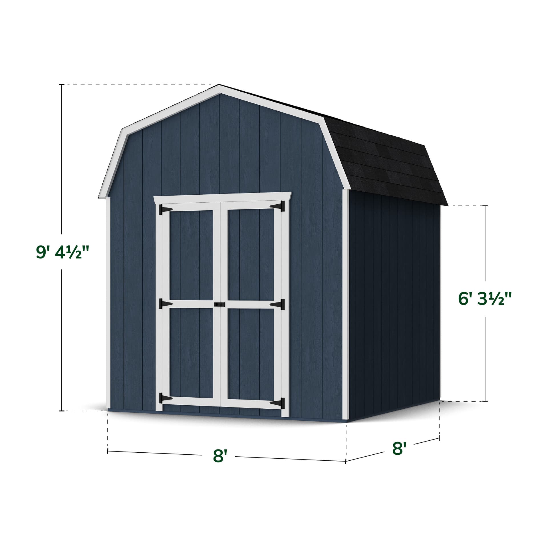 Value Gambrel 6' Barn Shed dimensions