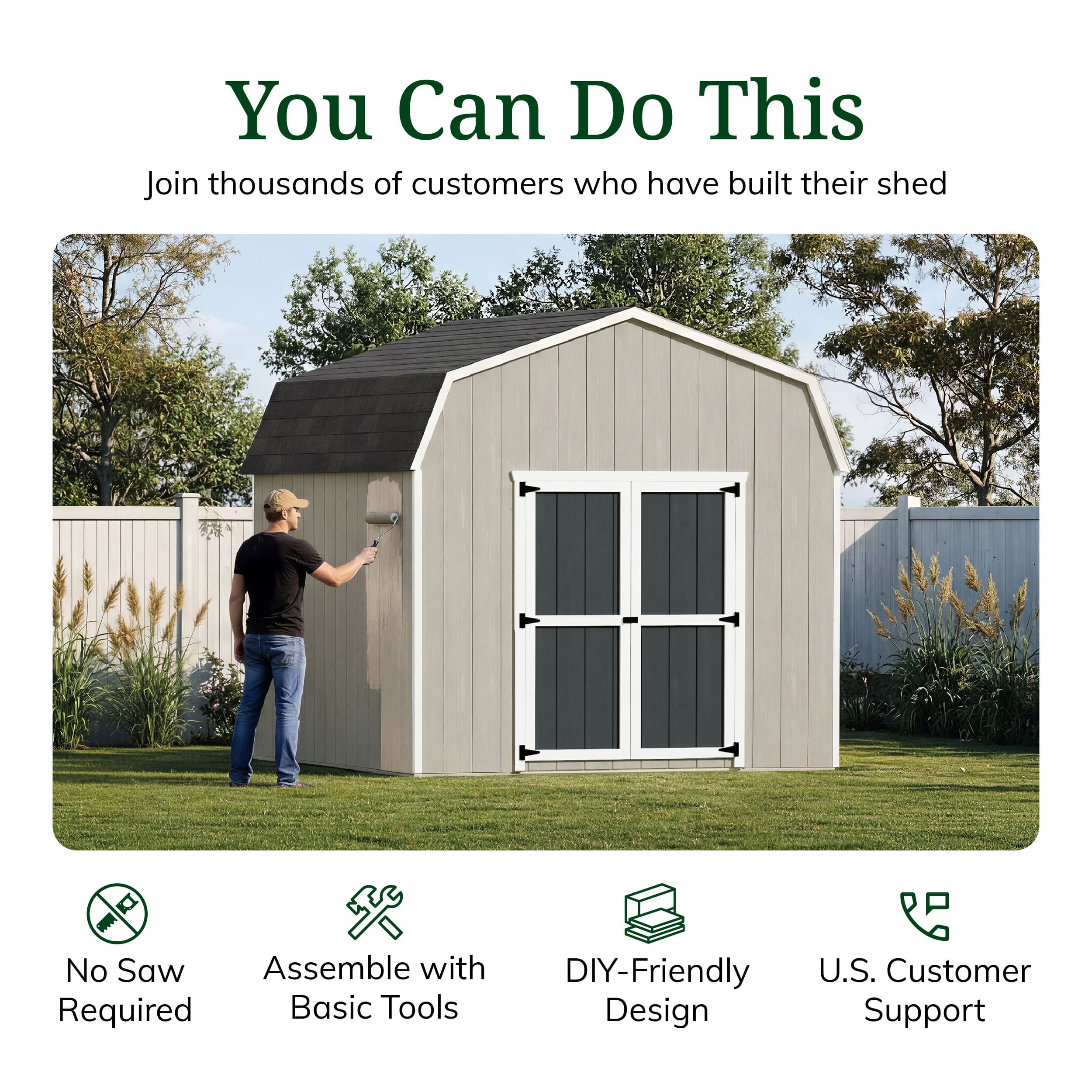 Value Gambrel 6' Barn Shed