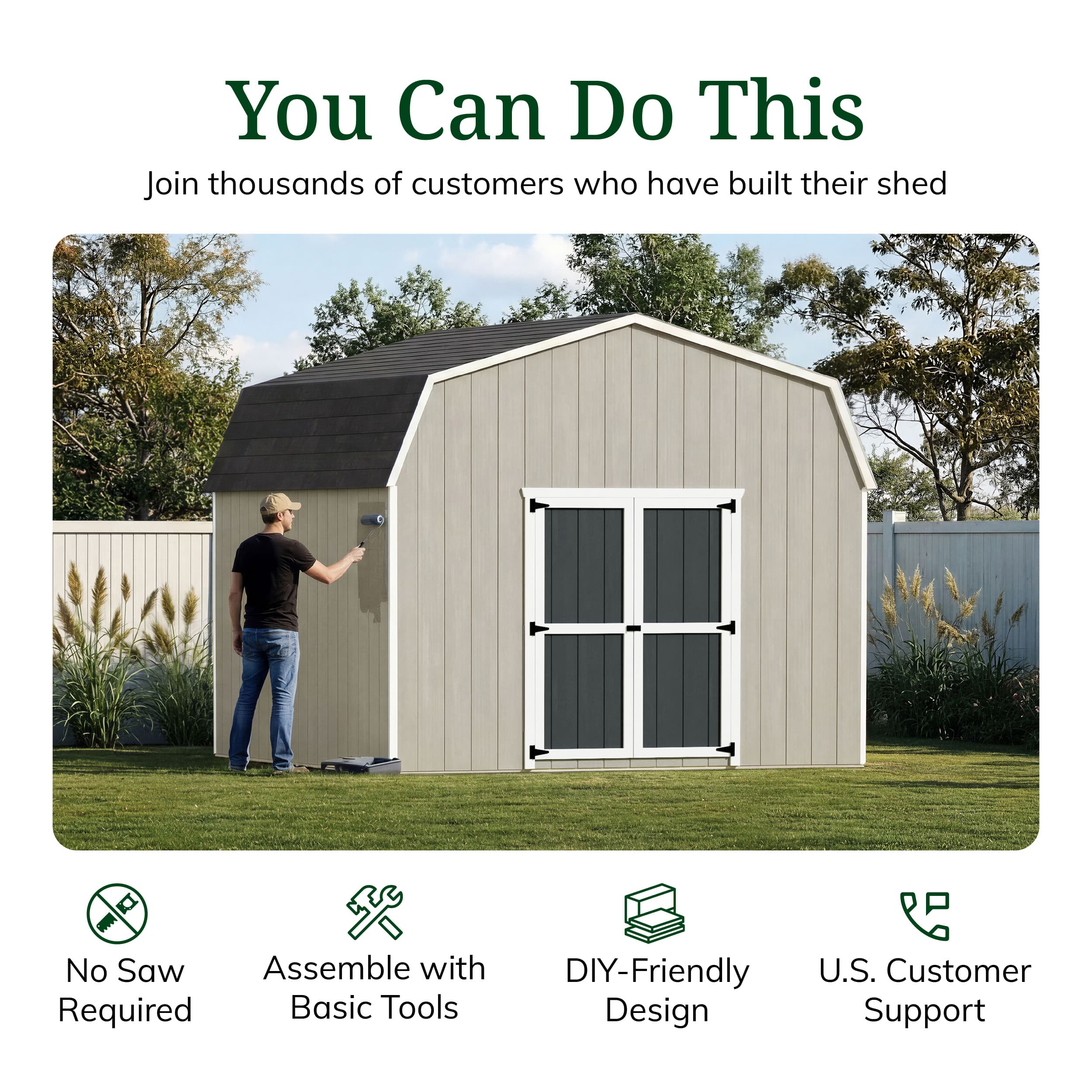 Value Gambrel 6' Barn Shed