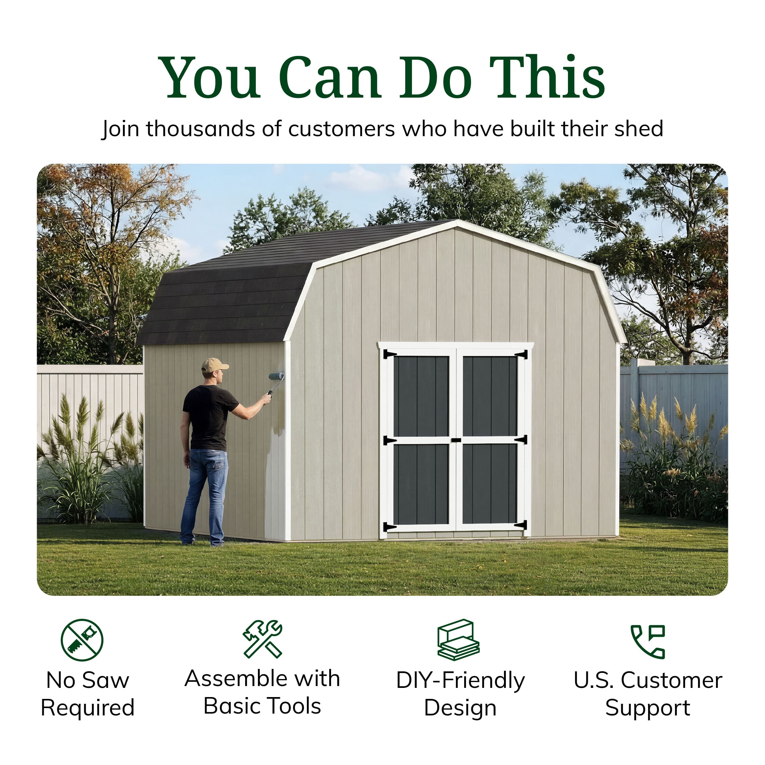 Value Gambrel 6' Barn Shed