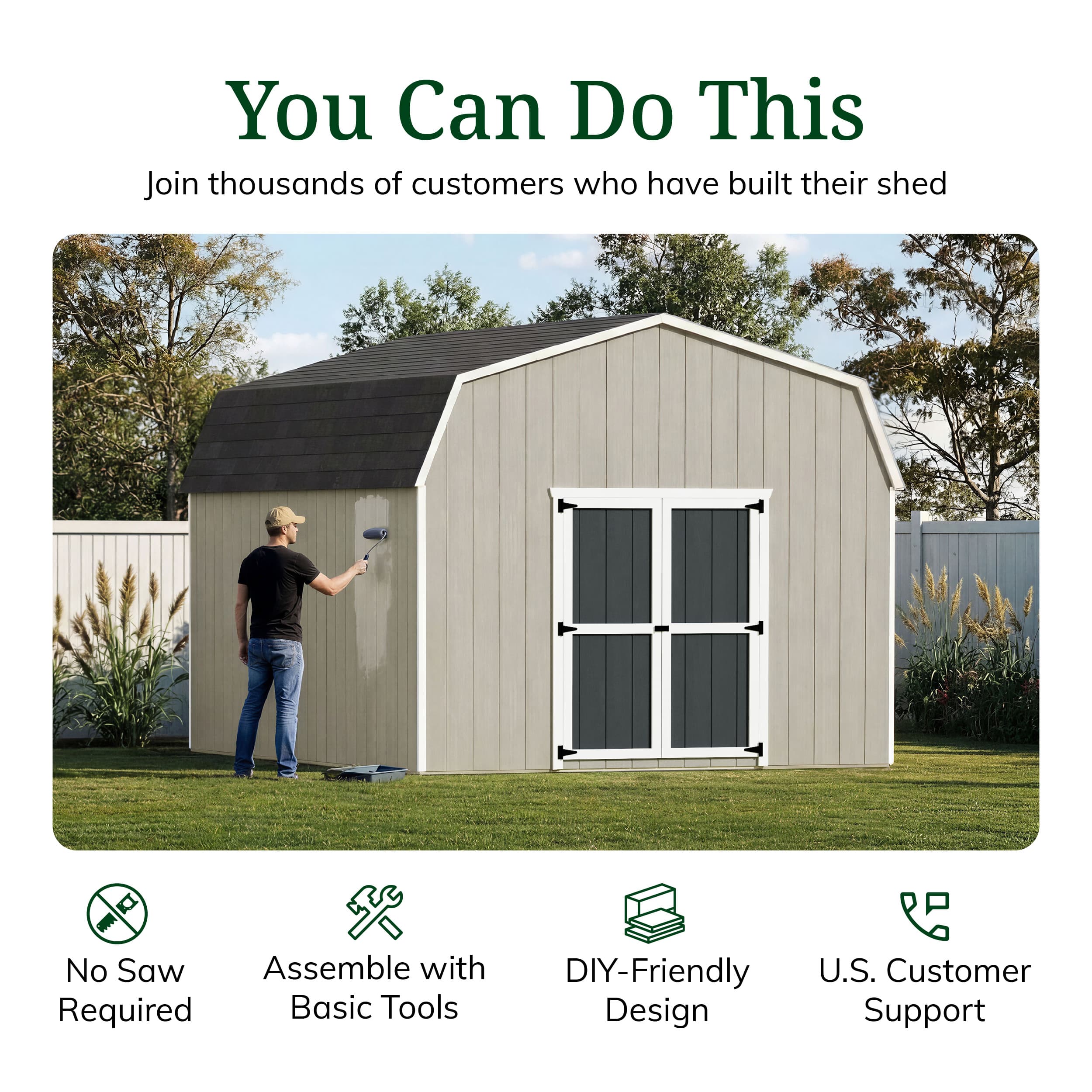 Value Gambrel 6' Barn Shed