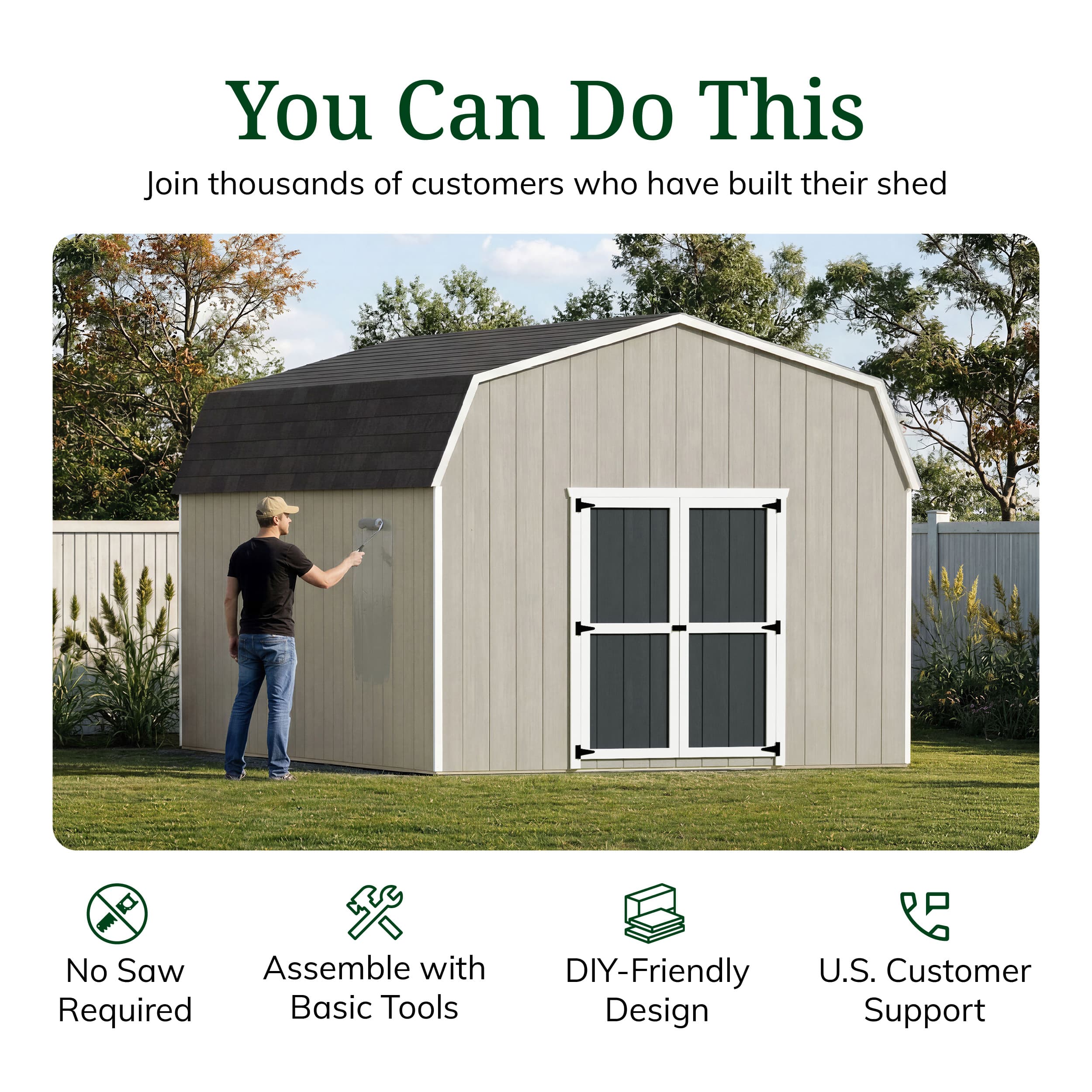 Value Gambrel 6' Barn Shed
