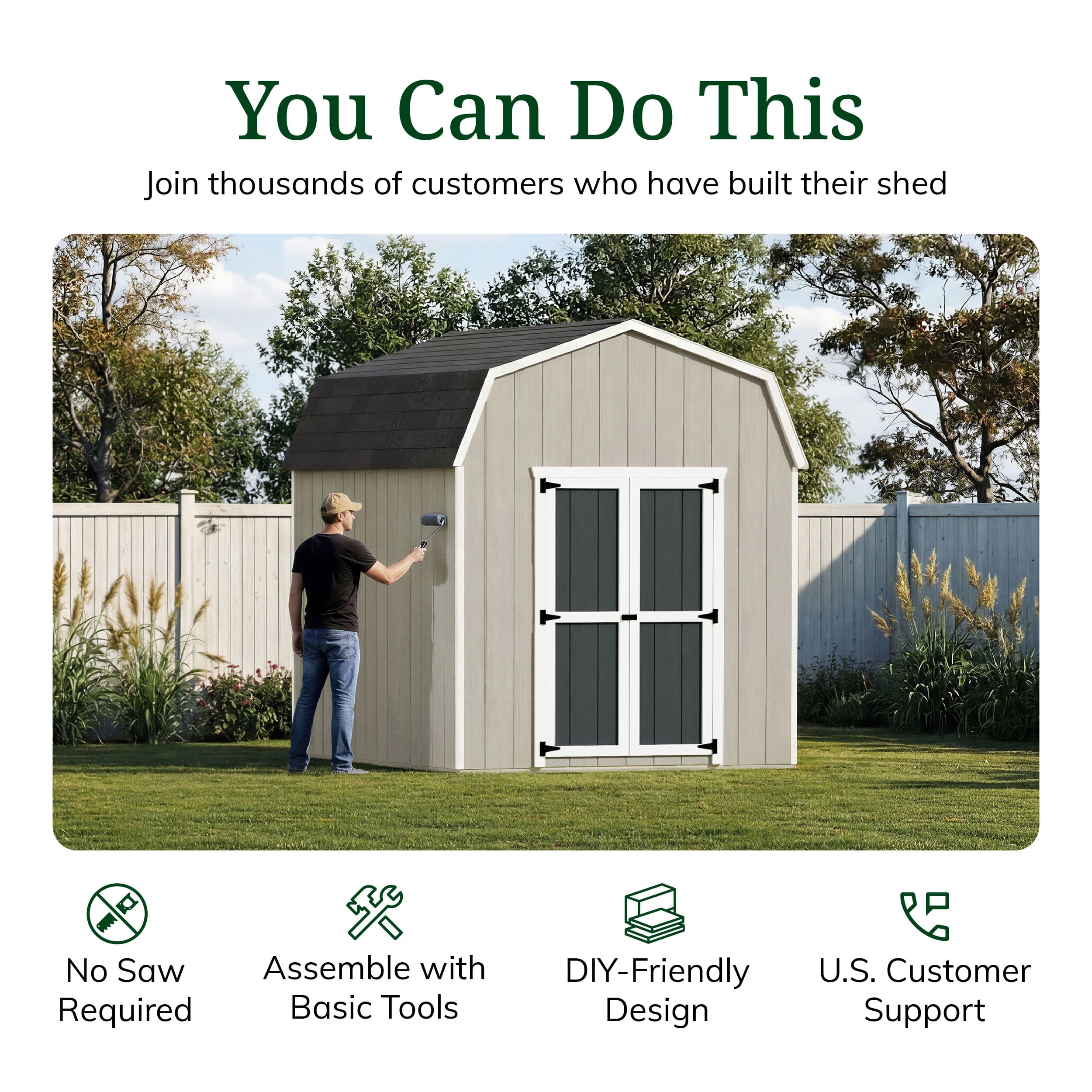 Value Gambrel 6' Barn Shed