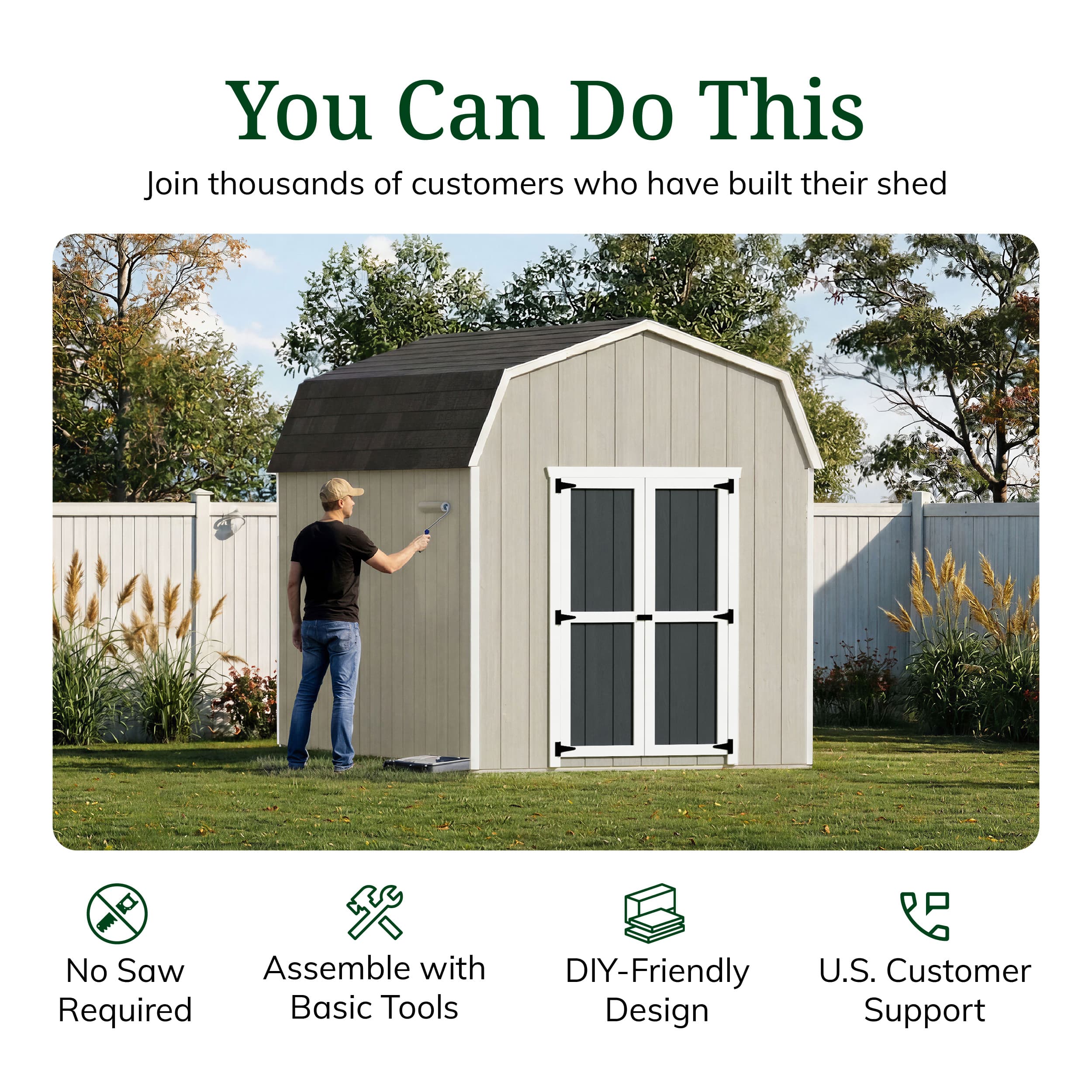 Value Gambrel 6' Barn Shed