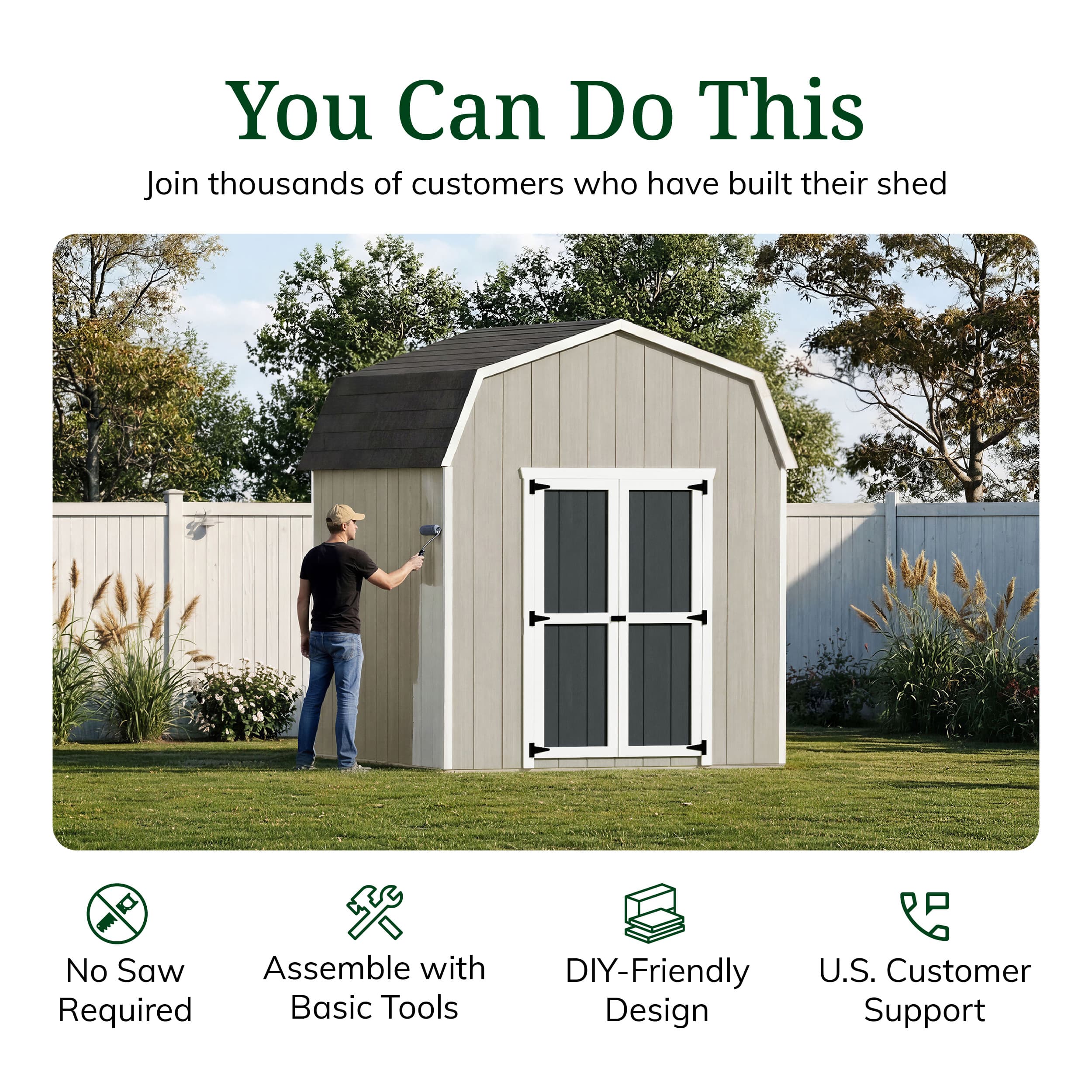 Value Gambrel 6' Barn Shed