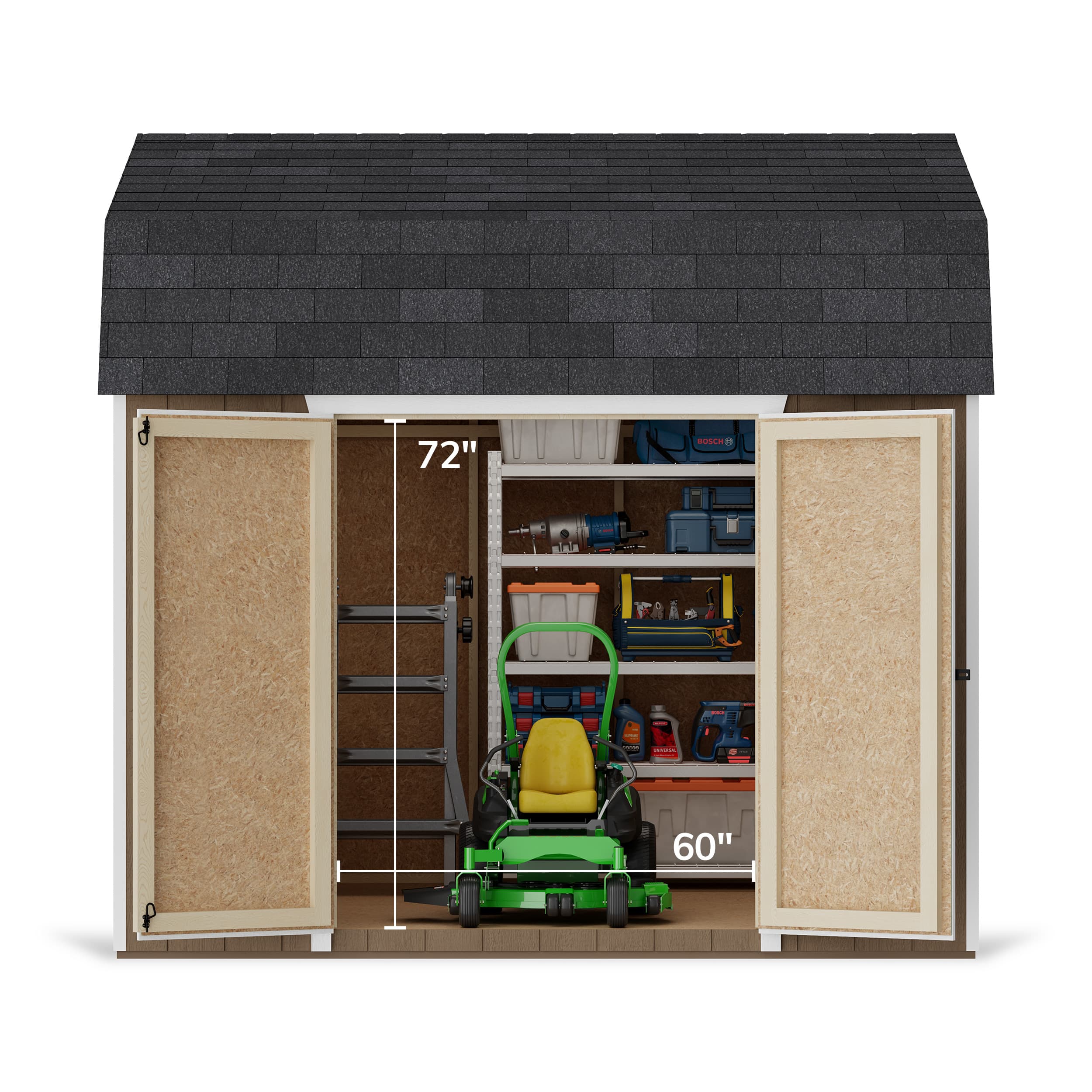 Value Gambrel 6' Barn Shed with Side Entry