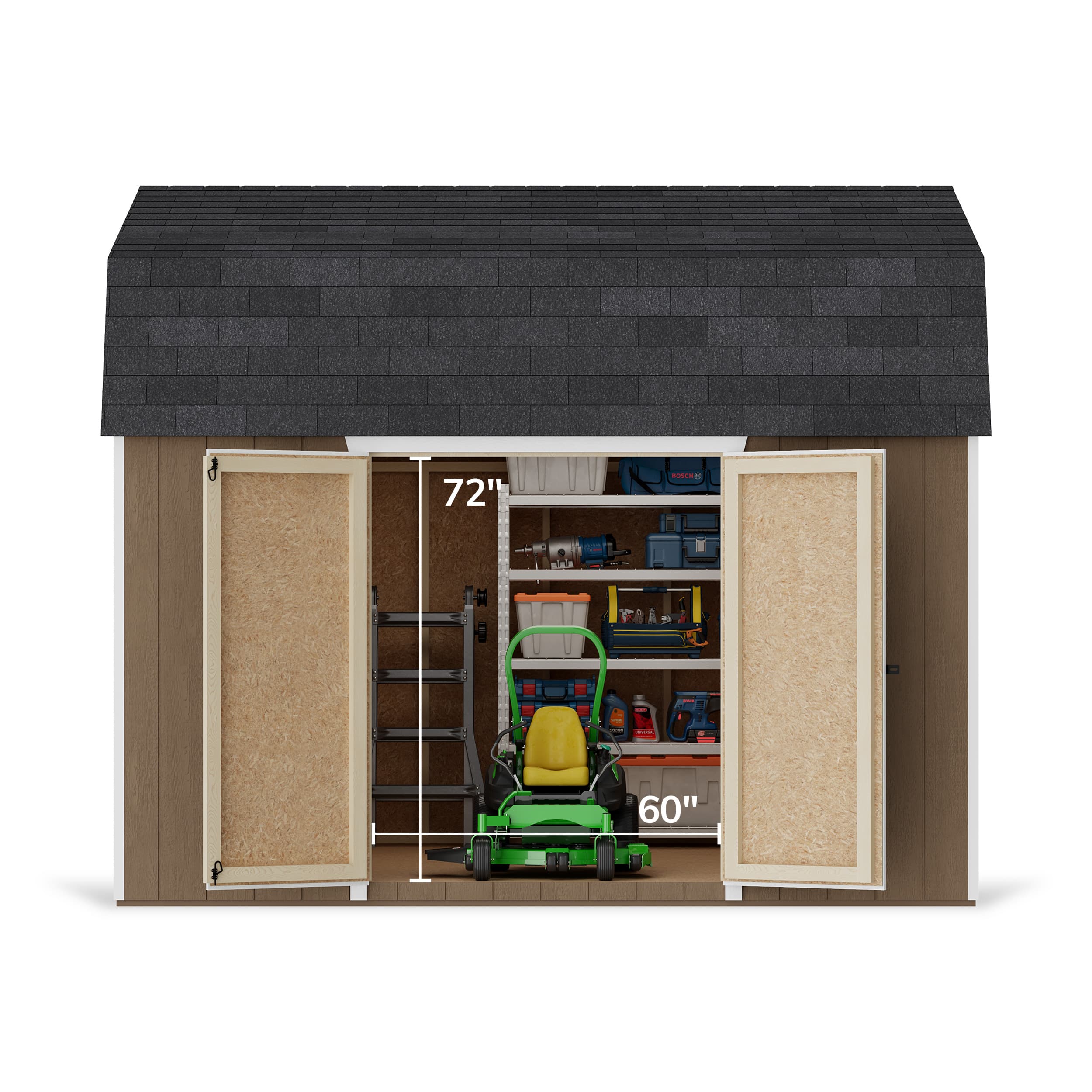 Value Gambrel 6' Barn Shed with Side Entry