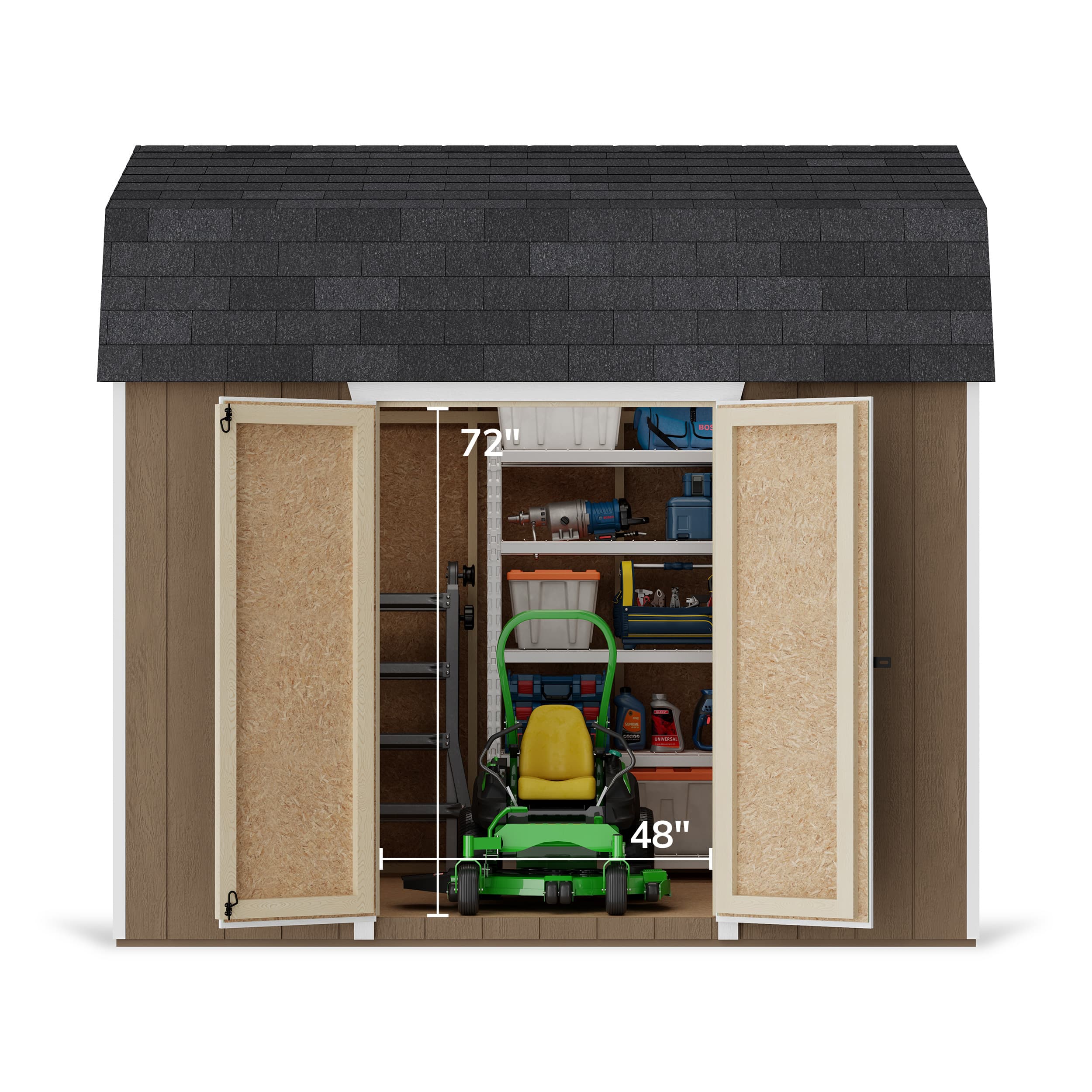 Value Gambrel 6' Barn Shed with Side Entry