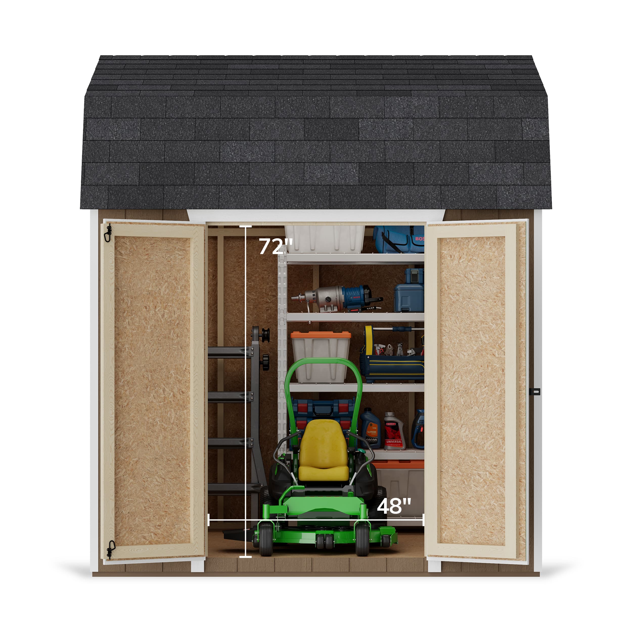 Value Gambrel 6' Barn Shed with Side Entry