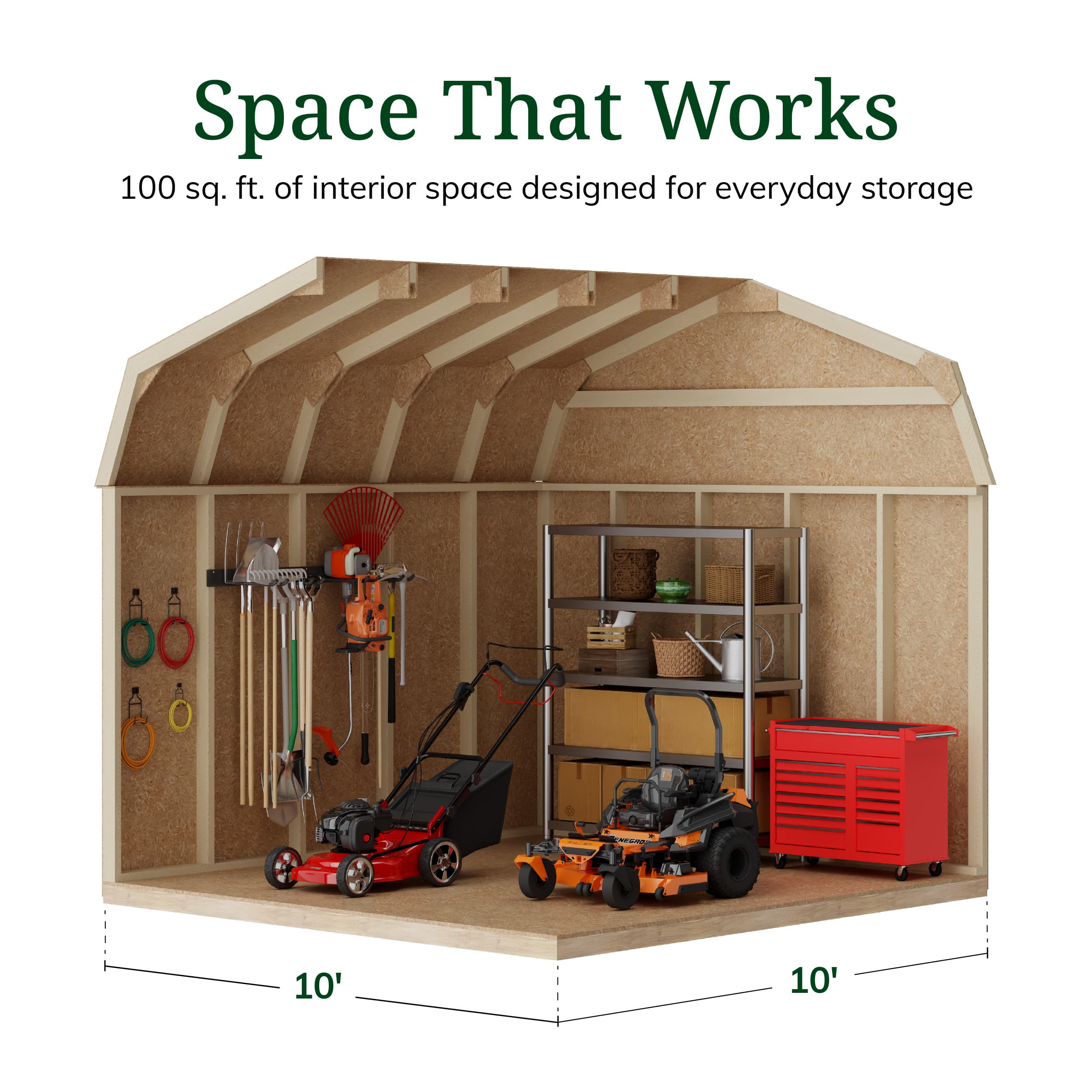 Value Gambrel 6' Barn Shed with Side Entry