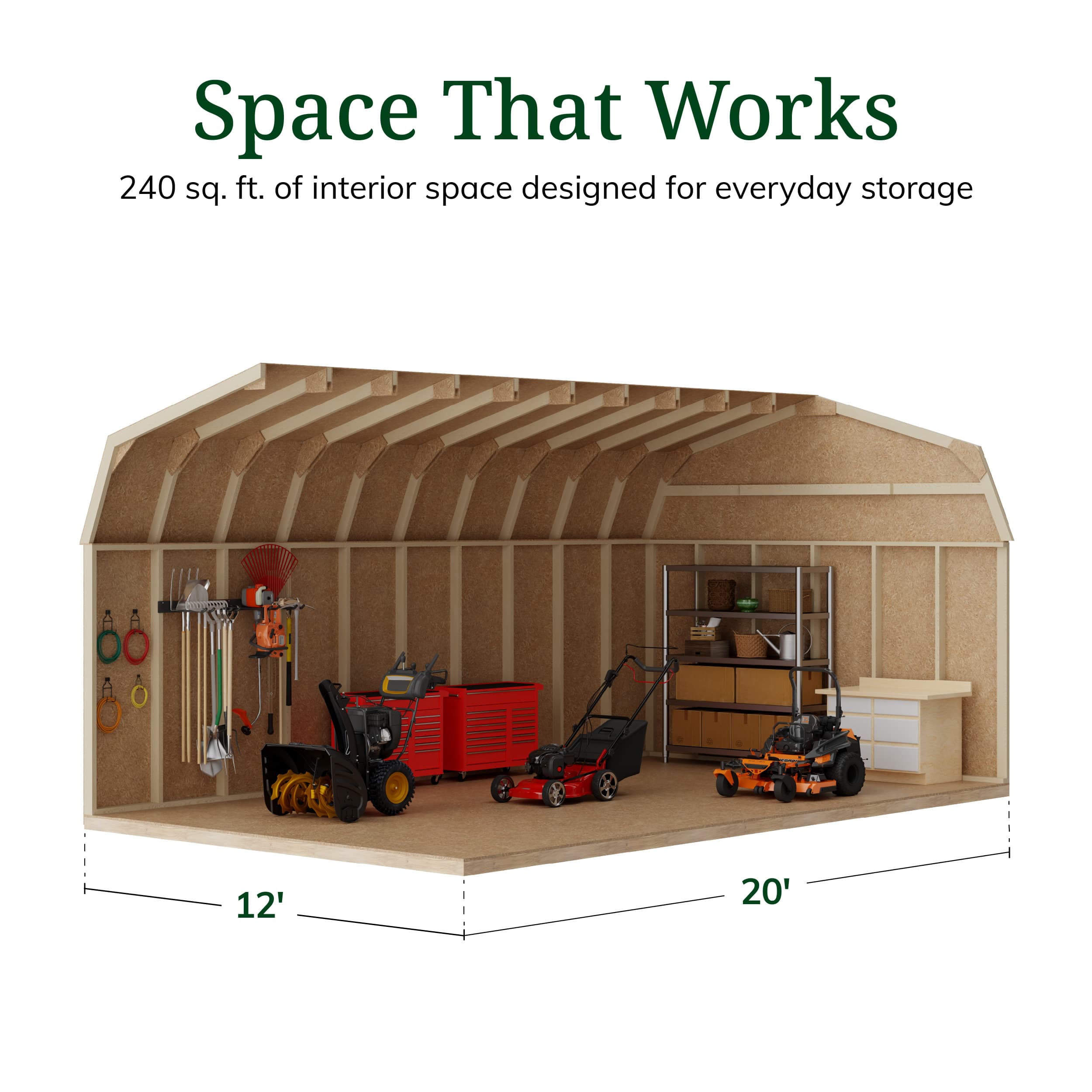 Value Gambrel 6' Barn Shed with Side Entry