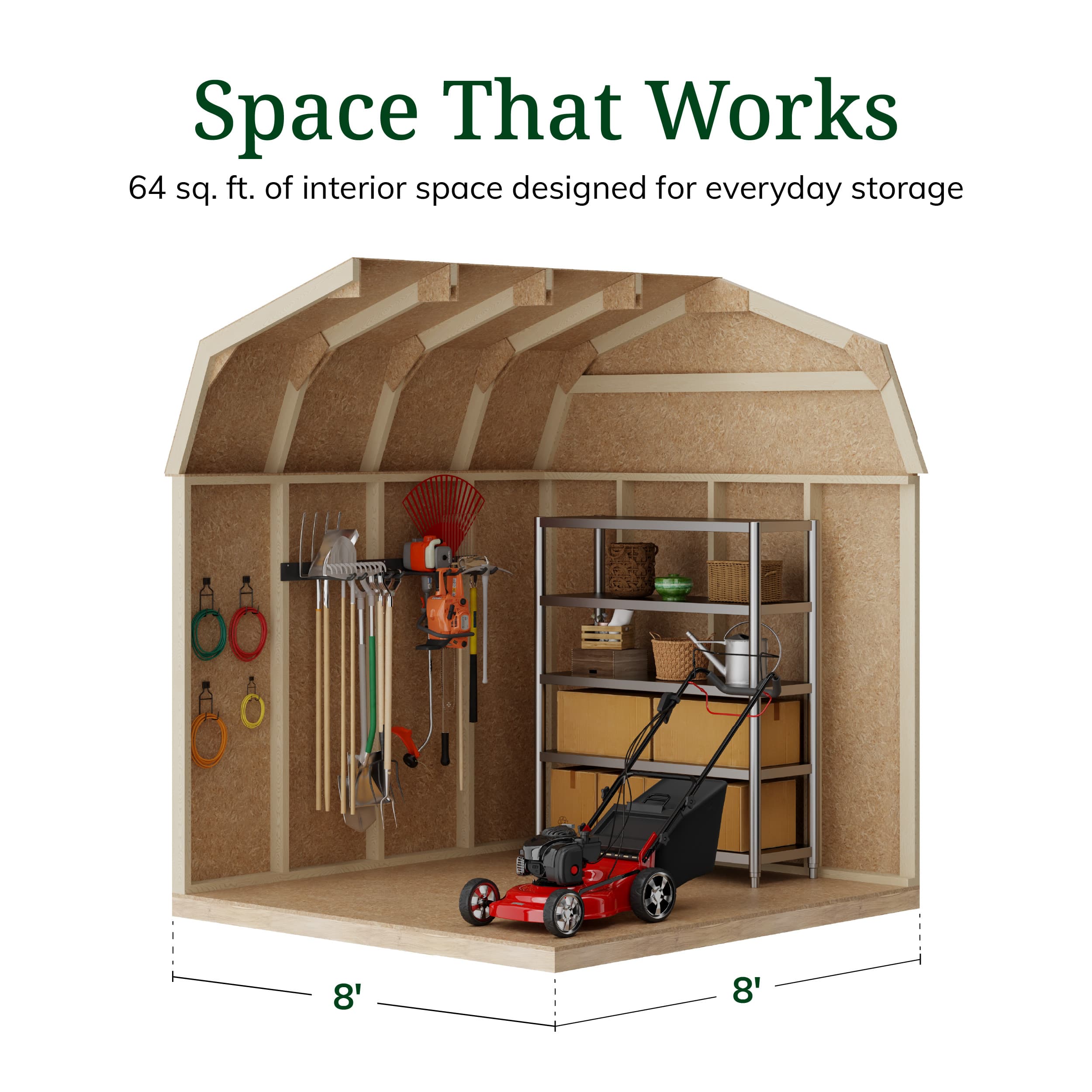 Value Gambrel 6' Barn Shed with Side Entry