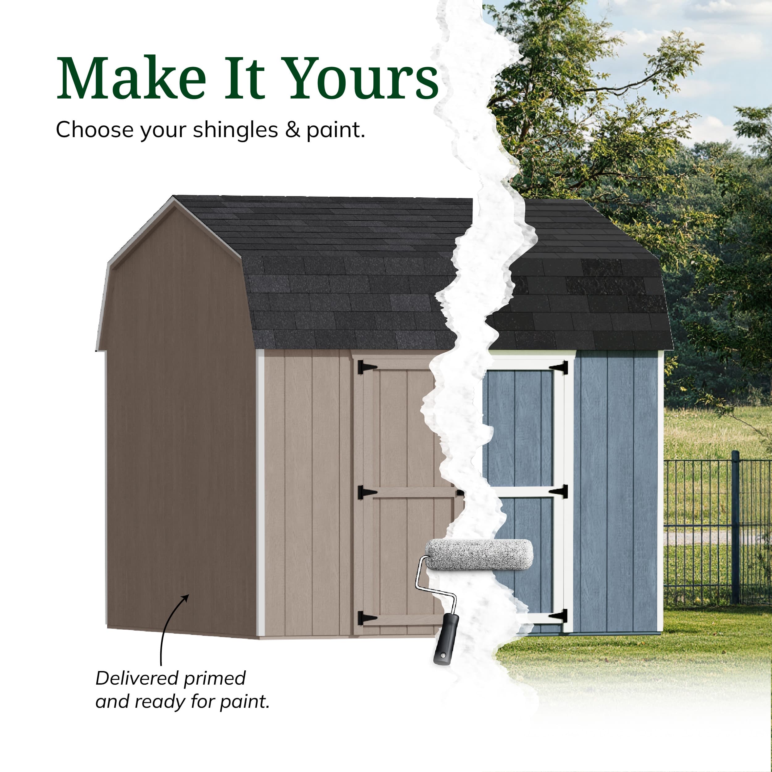 Value Gambrel 6' Barn Shed with Side Entry