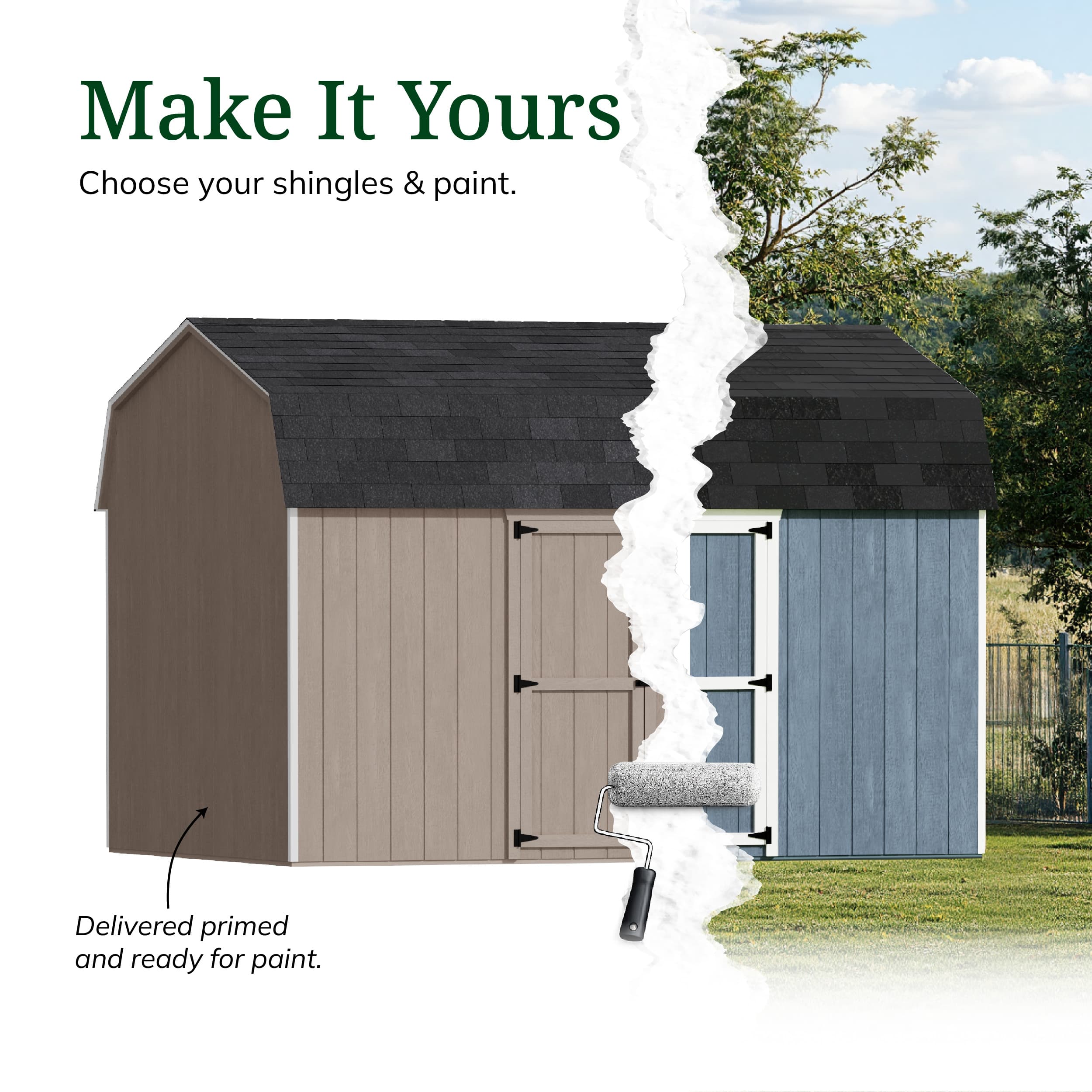 Value Gambrel 6' Barn Shed with Side Entry