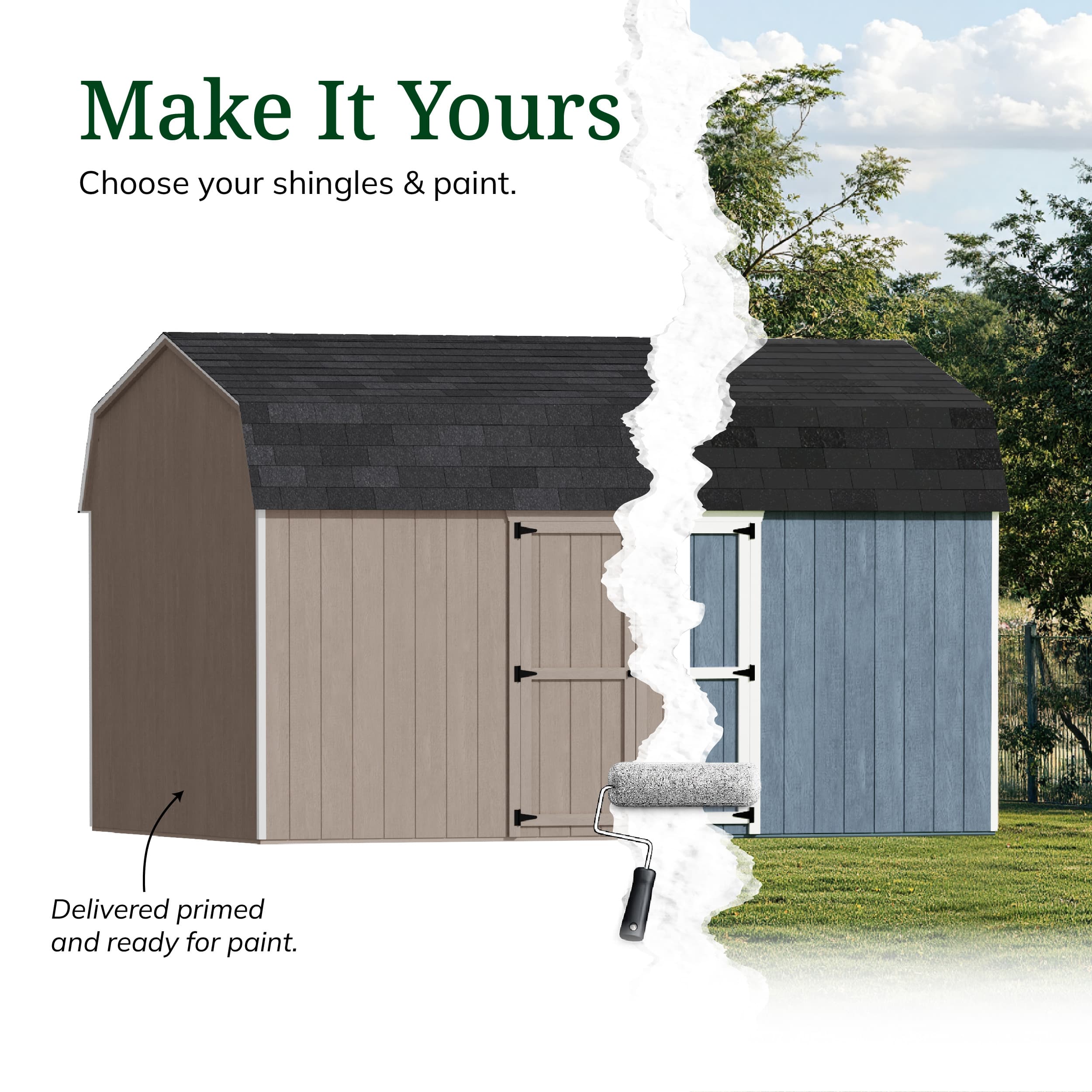 Value Gambrel 6' Barn Shed with Side Entry