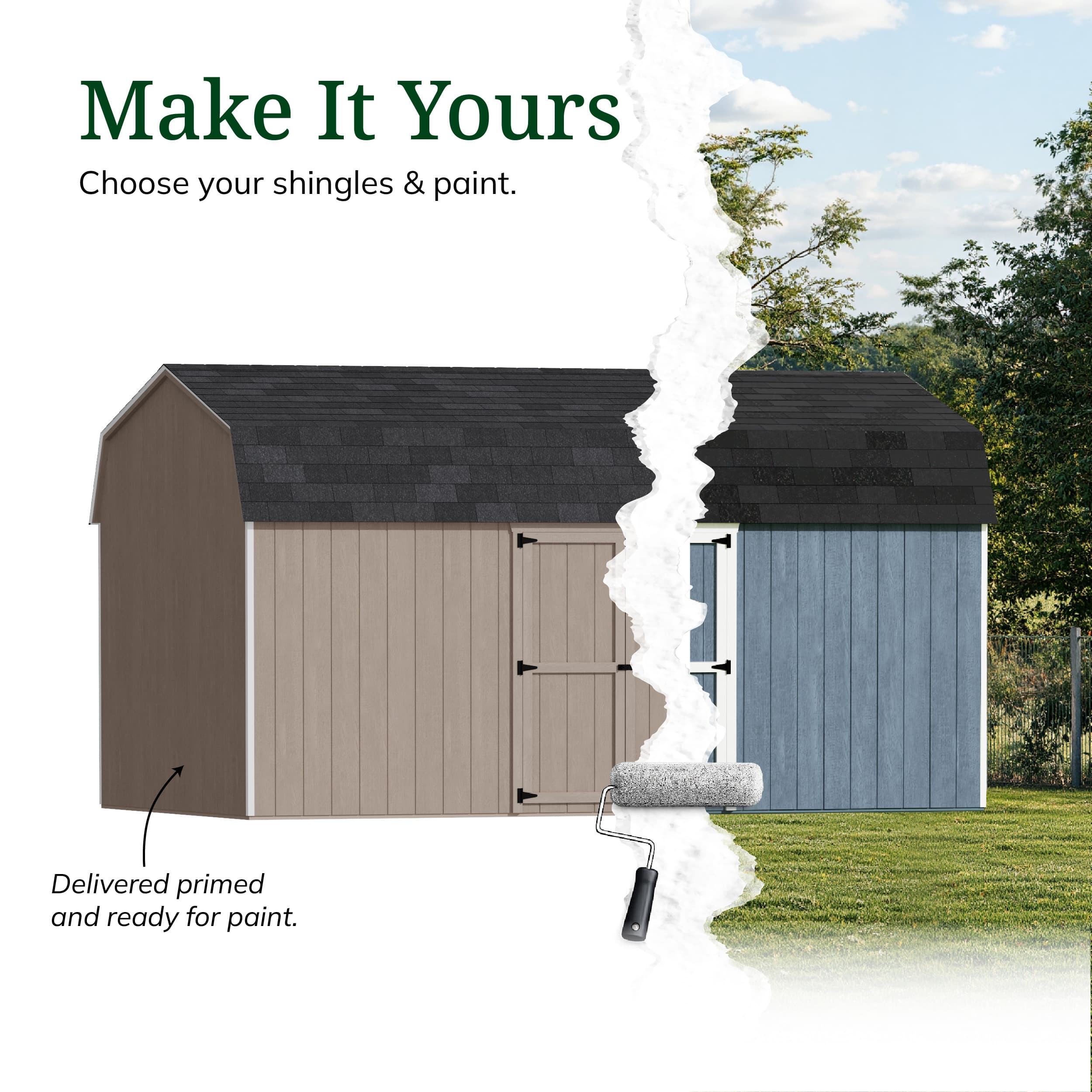 Value Gambrel 6' Barn Shed with Side Entry