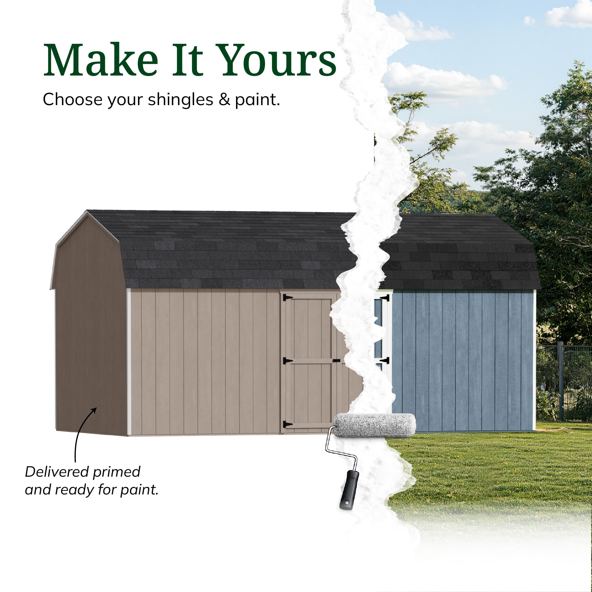 Value Gambrel 6' Barn Shed with Side Entry