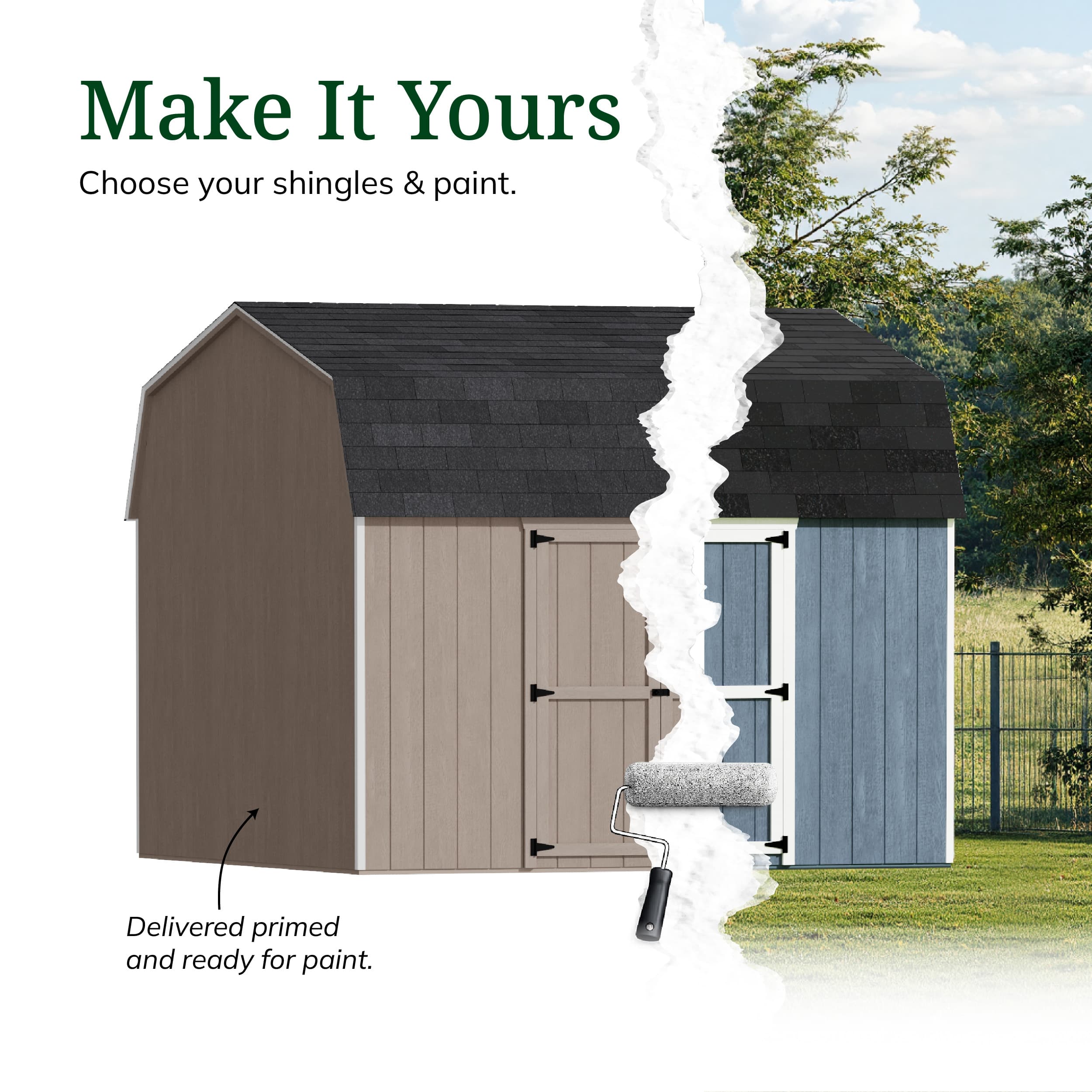 Value Gambrel 6' Barn Shed with Side Entry