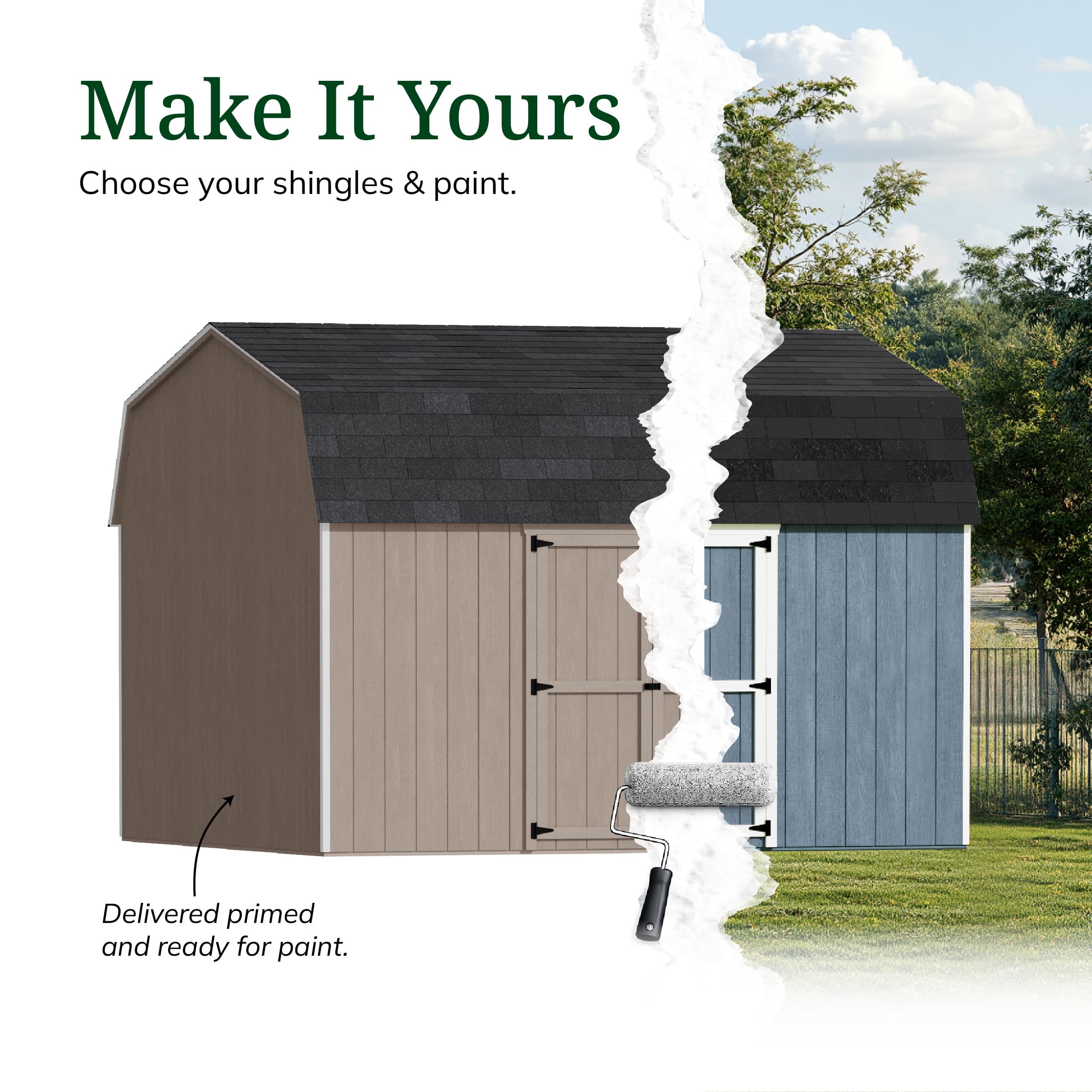 Value Gambrel 6' Barn Shed with Side Entry
