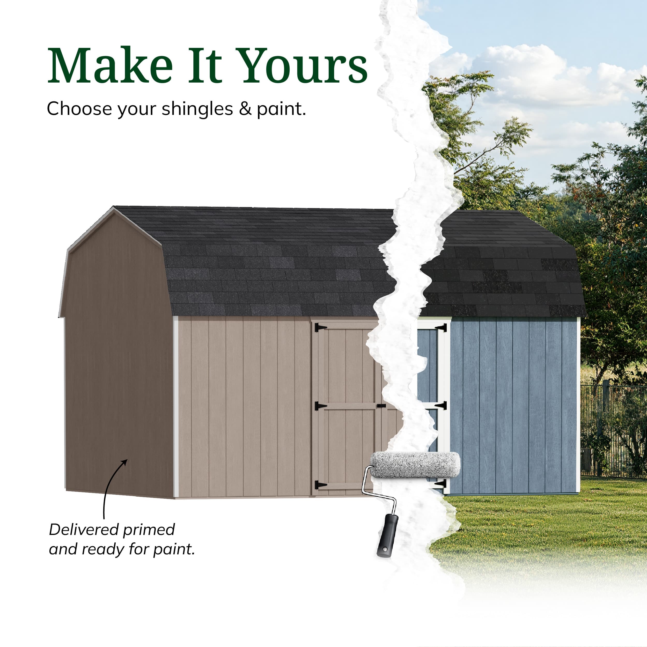 Value Gambrel 6' Barn Shed with Side Entry