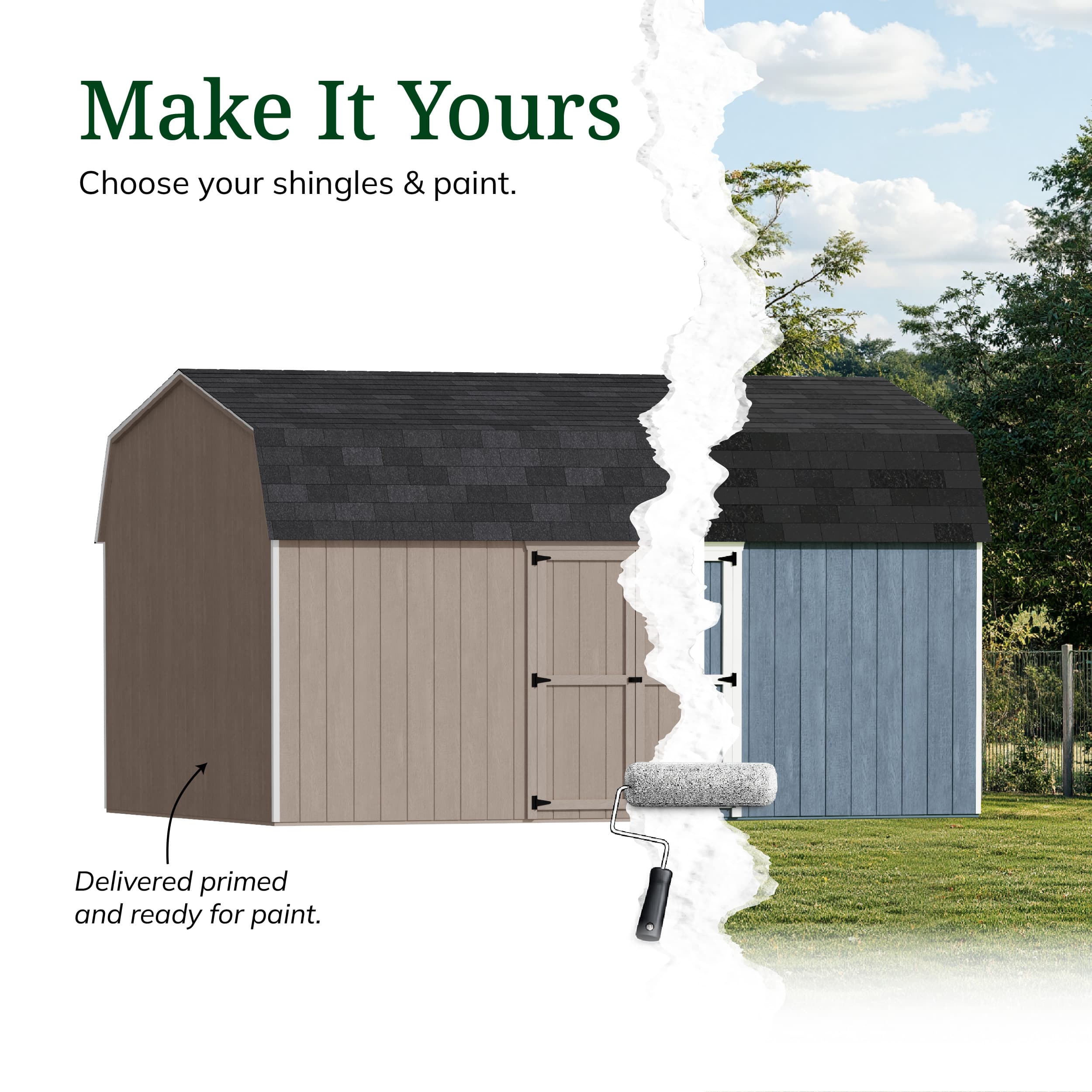 Value Gambrel 6' Barn Shed with Side Entry