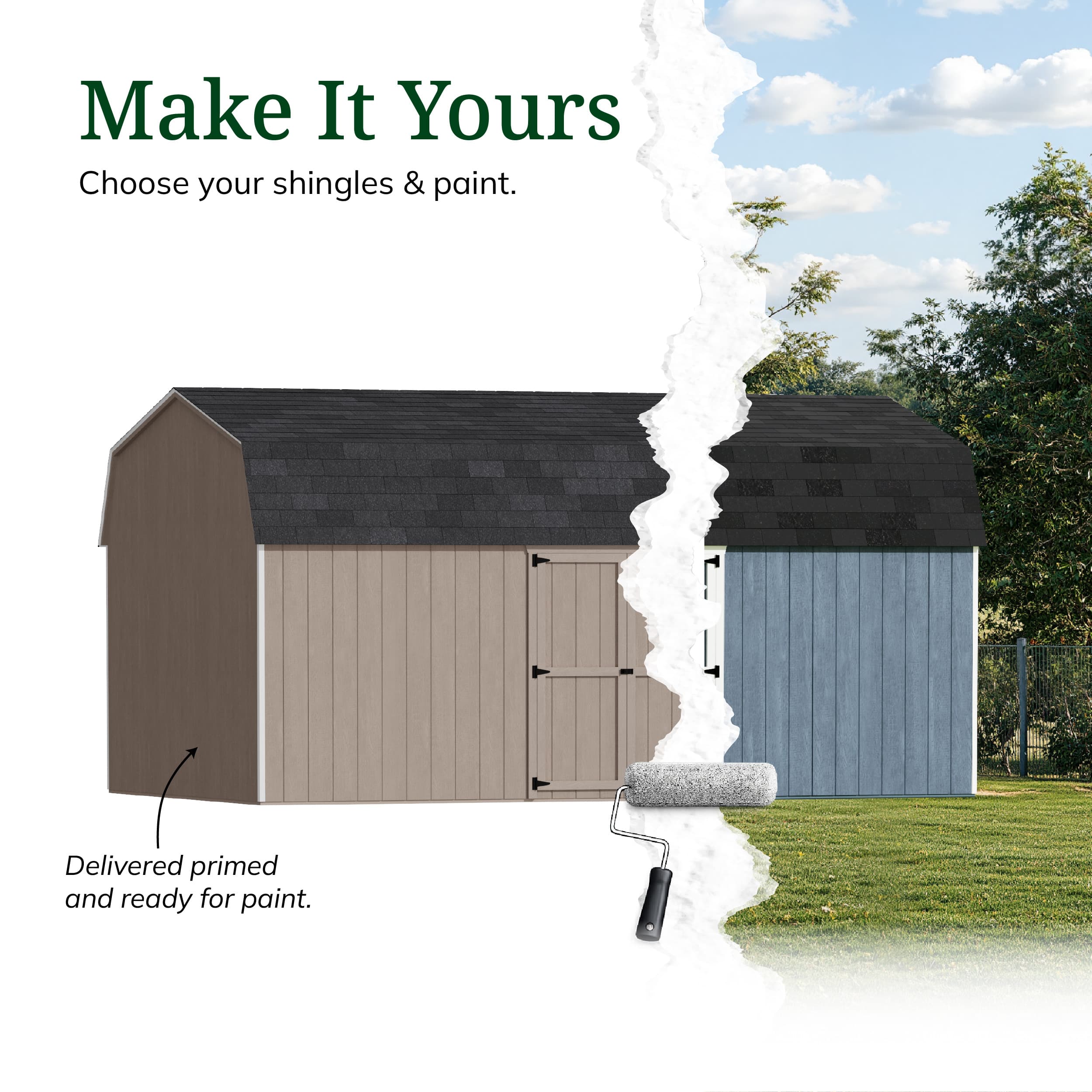 Value Gambrel 6' Barn Shed with Side Entry