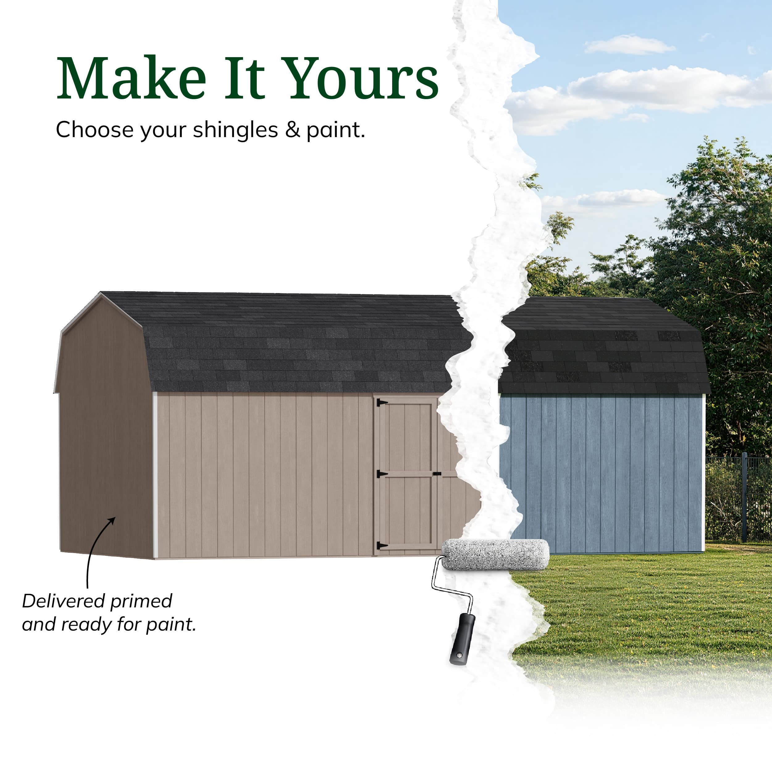 Value Gambrel 6' Barn Shed with Side Entry