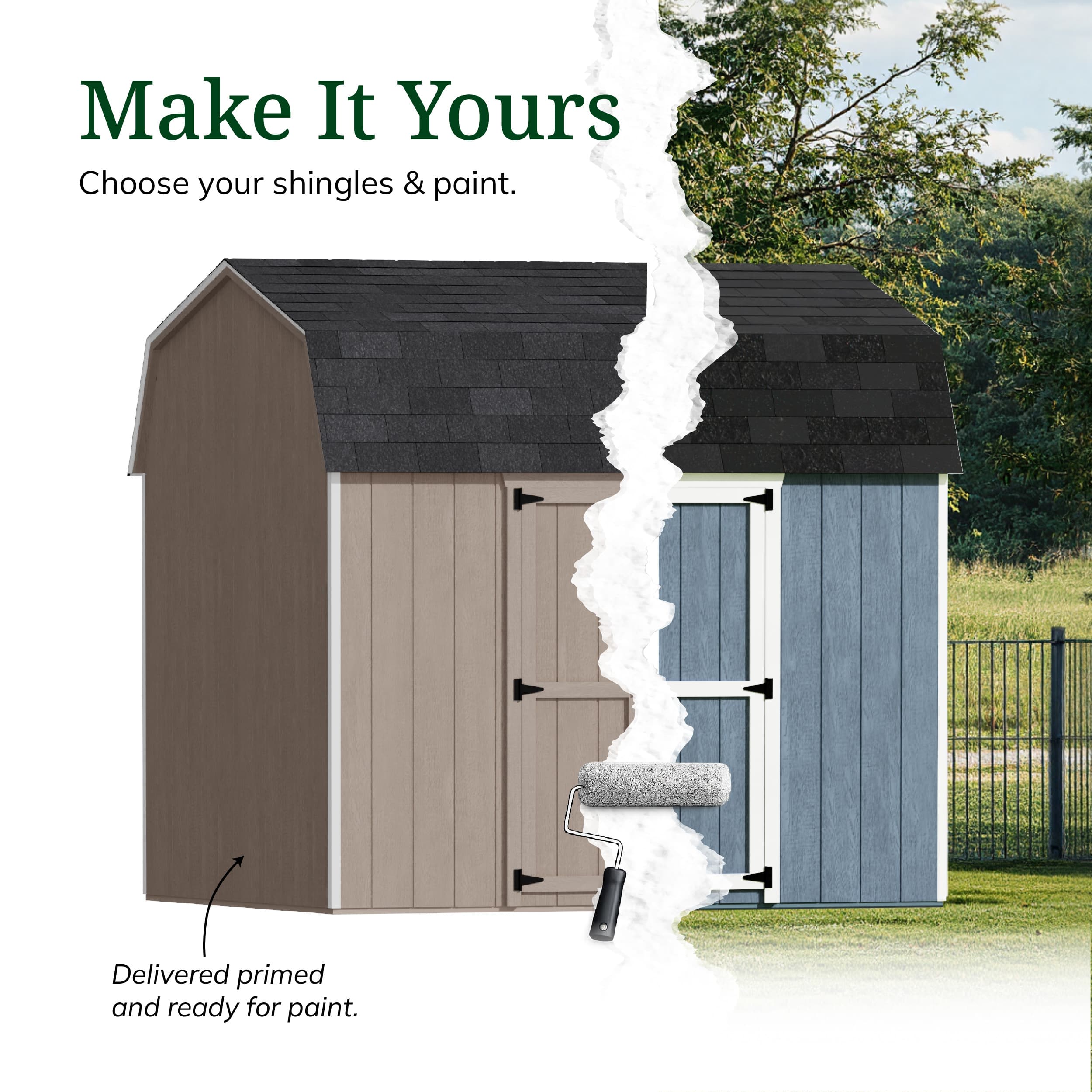 Value Gambrel 6' Barn Shed with Side Entry